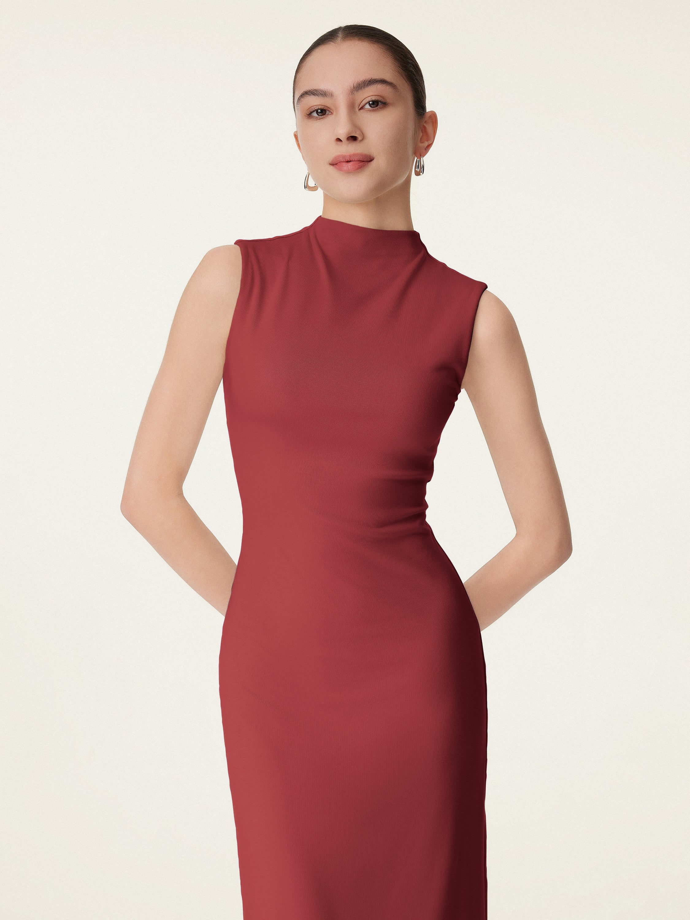 Everyday Mockneck New Airy Brami Midi Dress Everyday Mockneck New Airy Brami Midi Dress