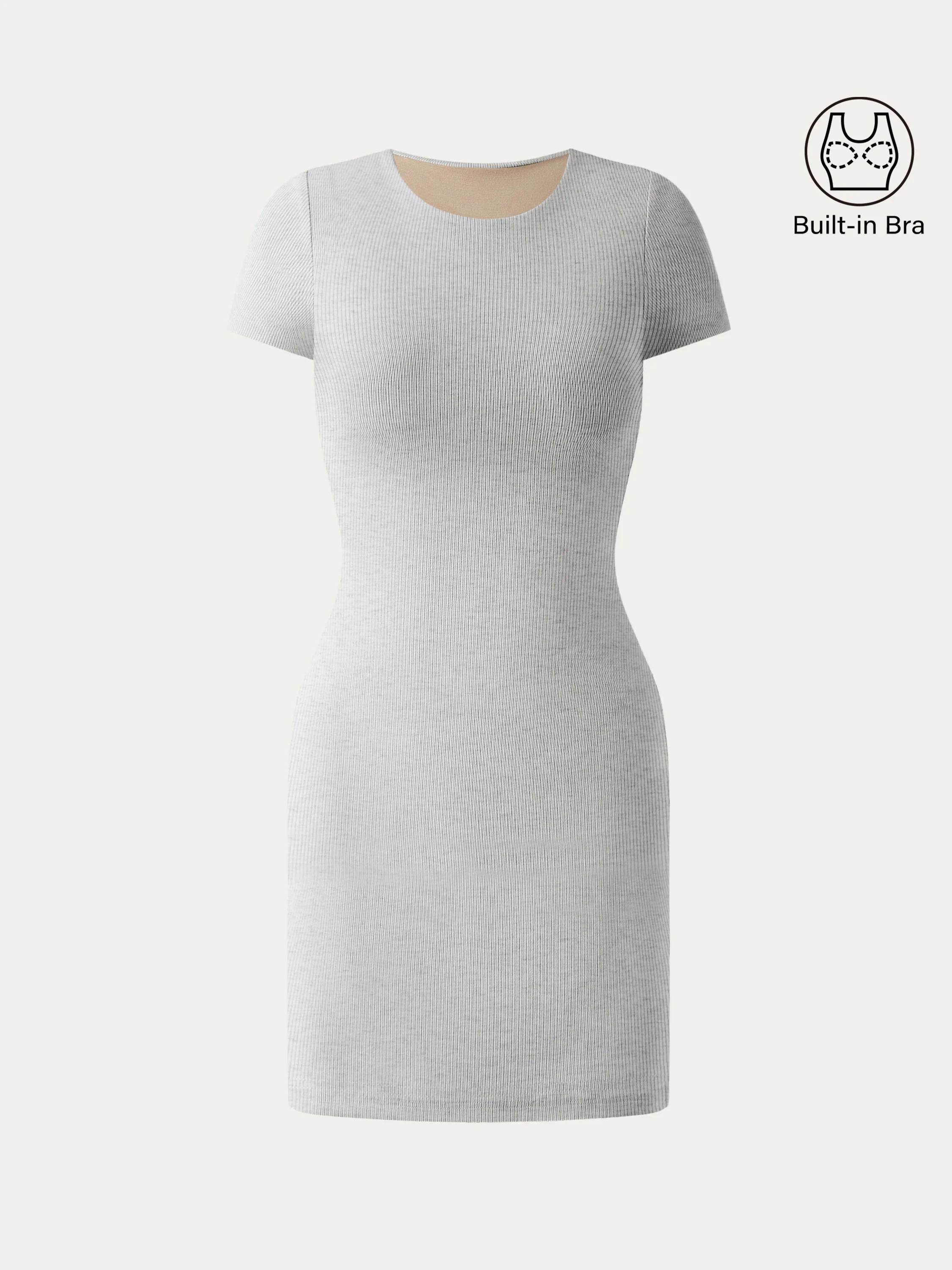 Crewneck Cotton Short Sleeve New Airy Brami Dress Crewneck Cotton Short Sleeve New Airy Brami Dress