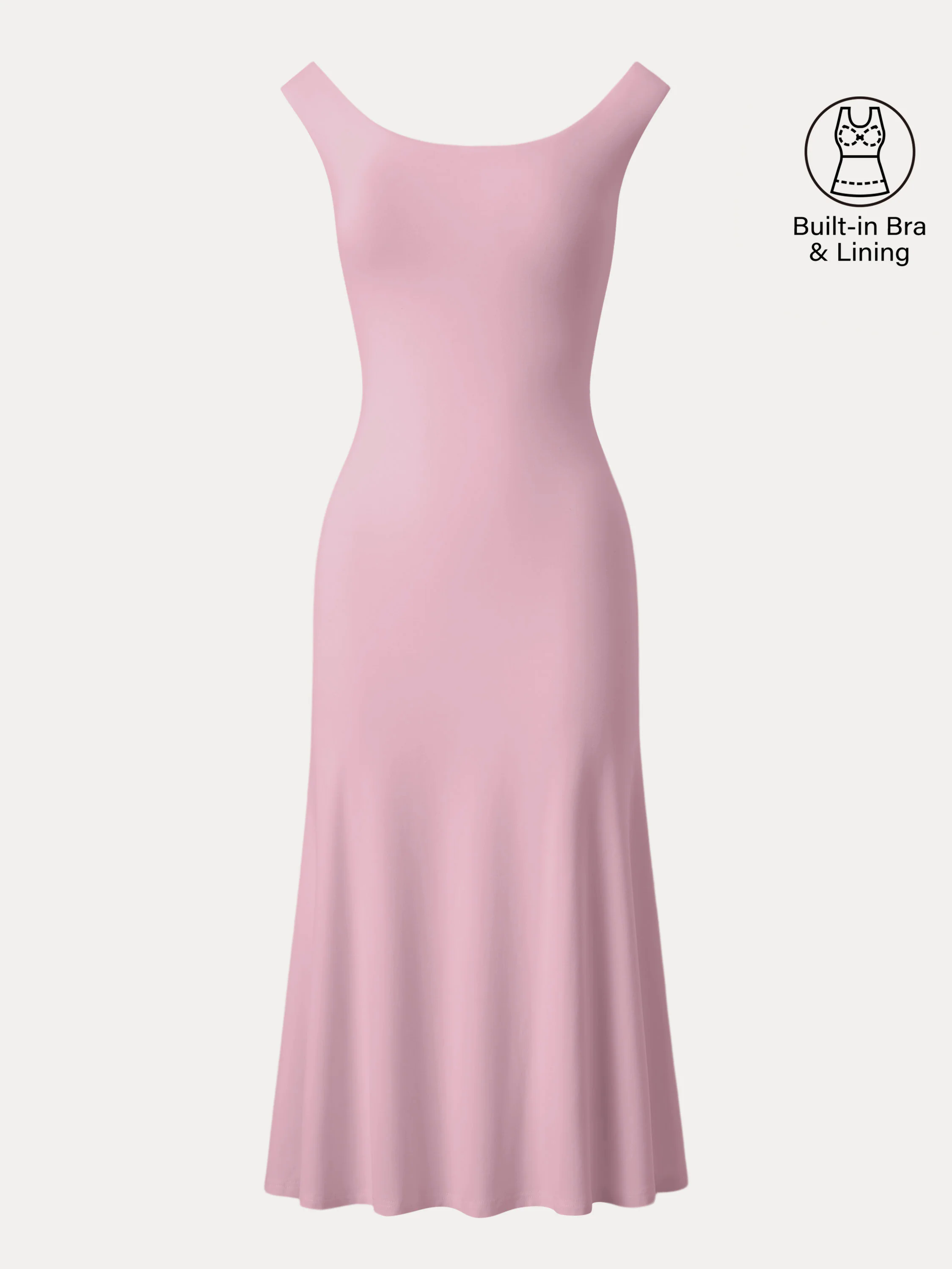 Scoop Neck Midi Low Back Brami Dress Scoop Neck Midi Low Back Brami Dress