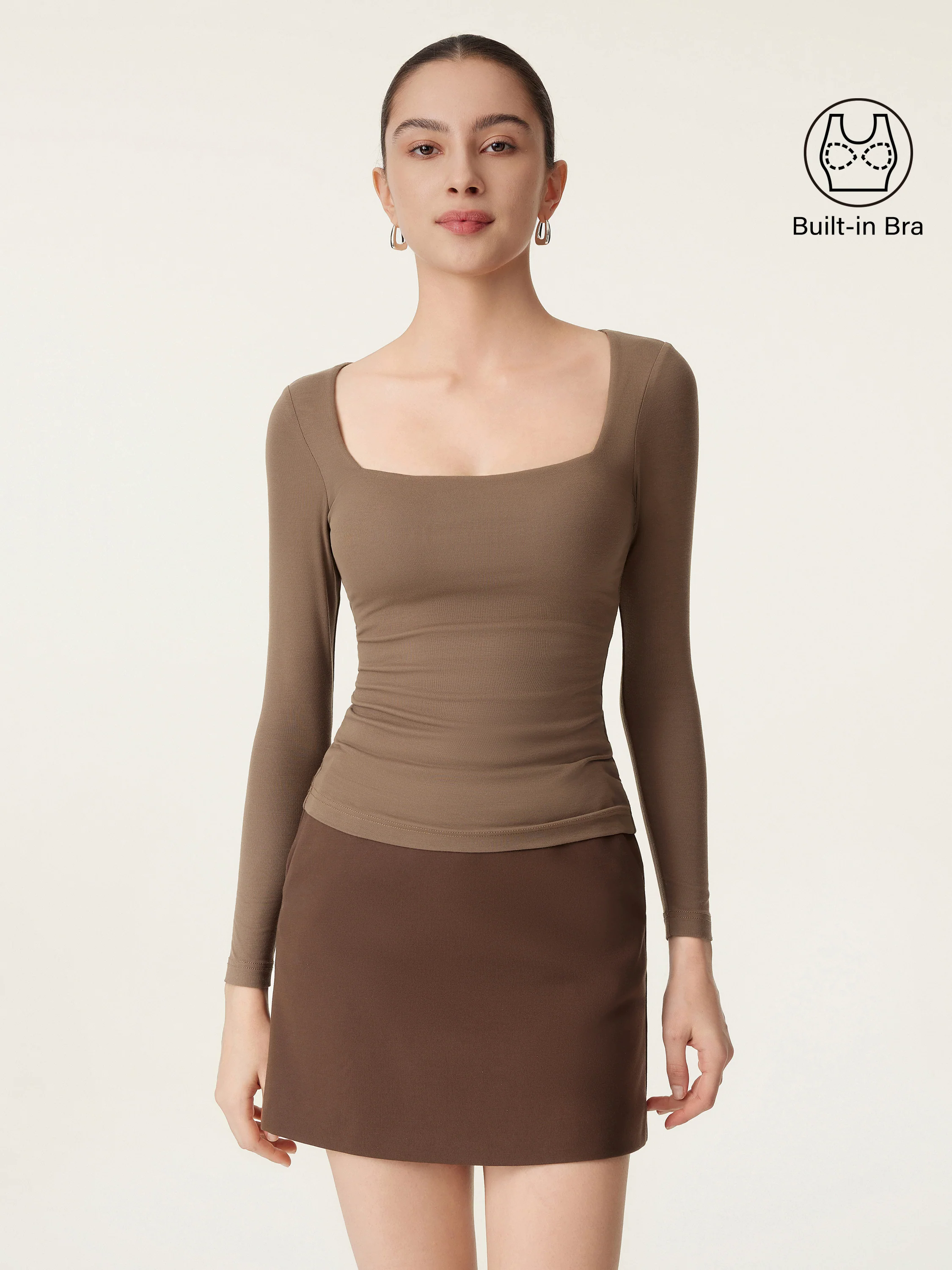 Square Neck Long Sleeve New Airy Brami Square Neck Long Sleeve New Airy Brami