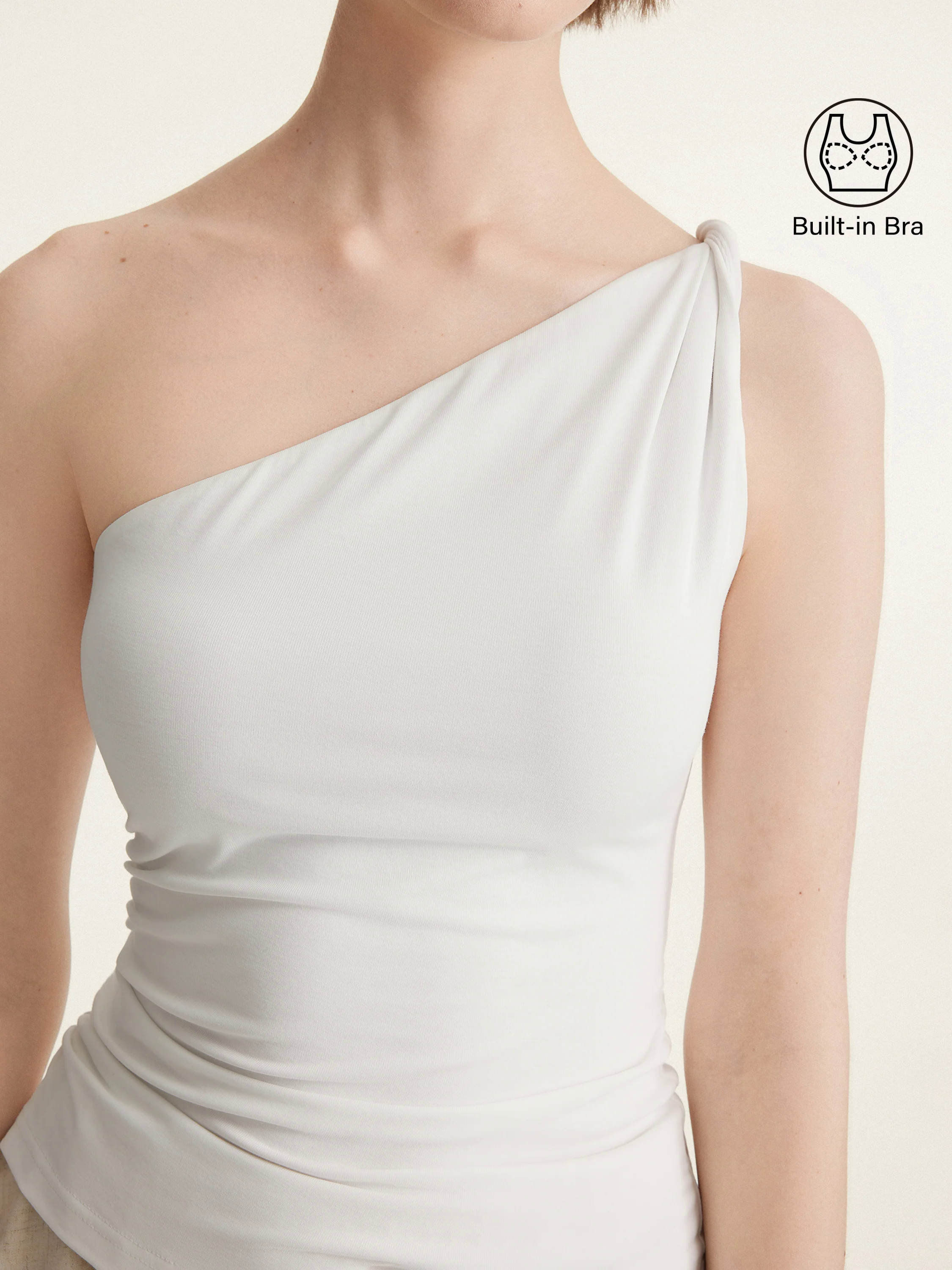 One Shoulder Twisted Brami Tank One Shoulder Twisted Brami Tank