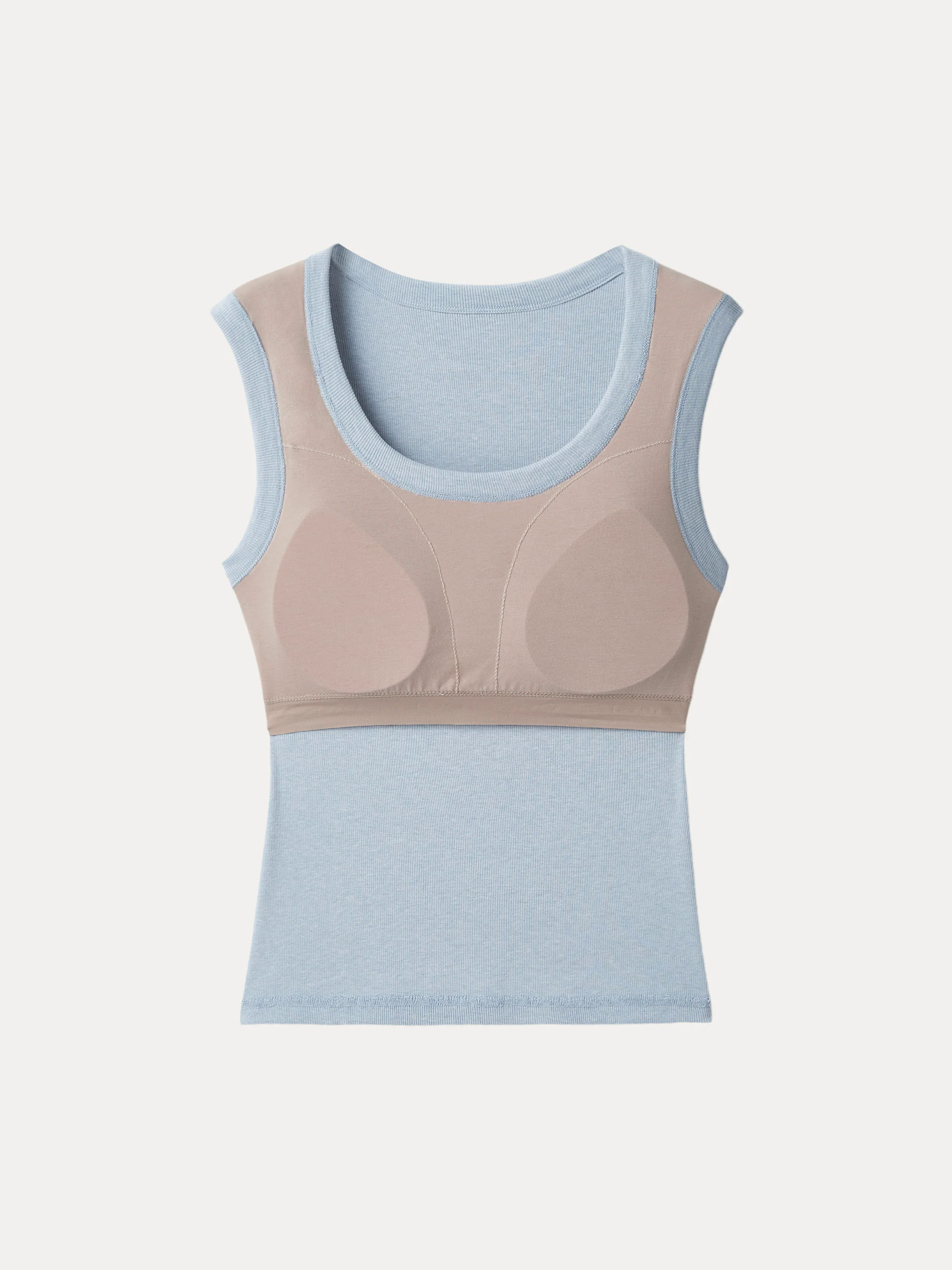 2Pcs Set Stretch Cotton Scoopneck New Airy Brami Tank 2Pcs Set Stretch Cotton Scoopneck New Airy Brami Tank