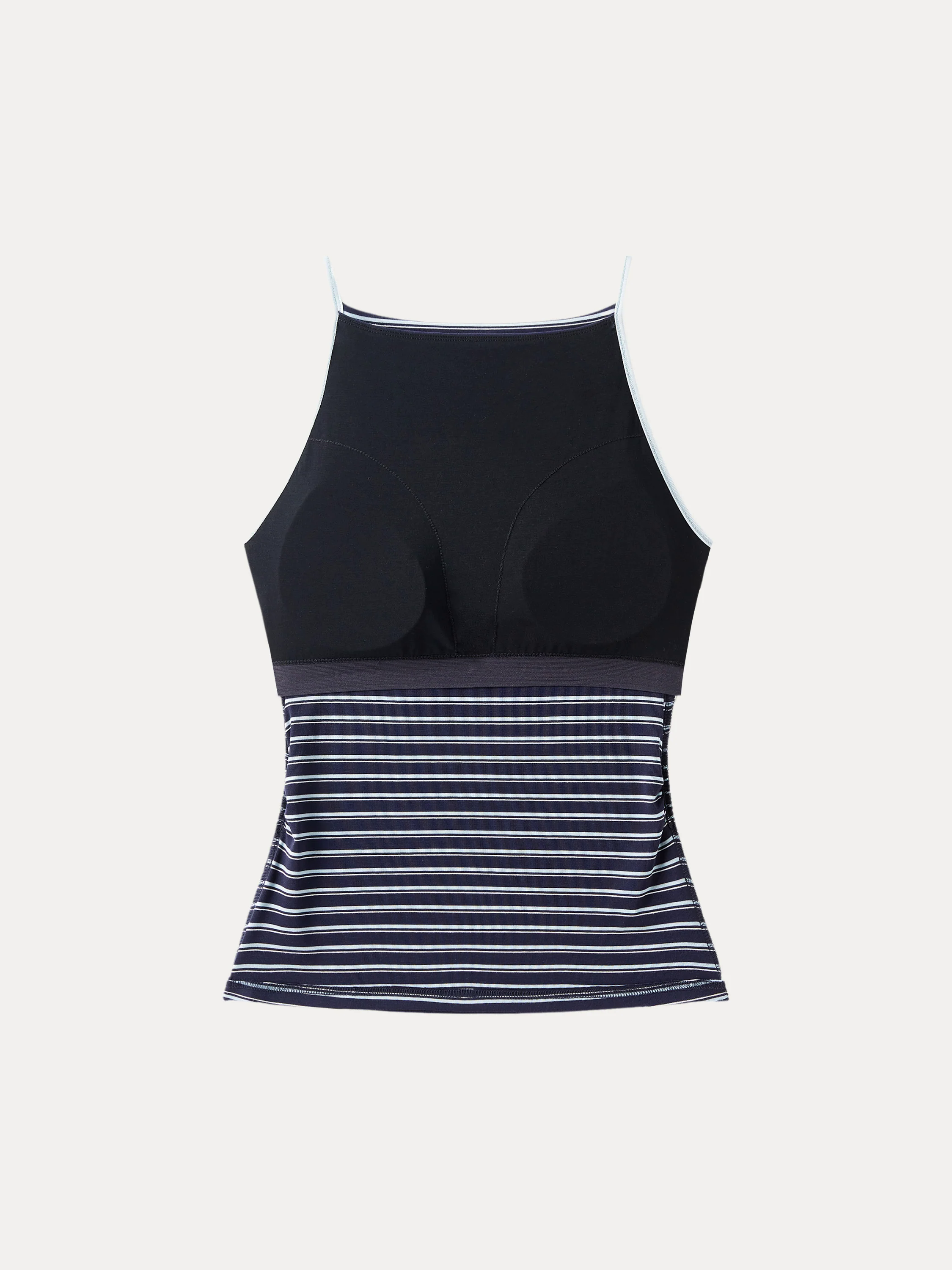 Striped Side Ruched Spaghetti New Airy Brami Striped Side Ruched Spaghetti New Airy Brami