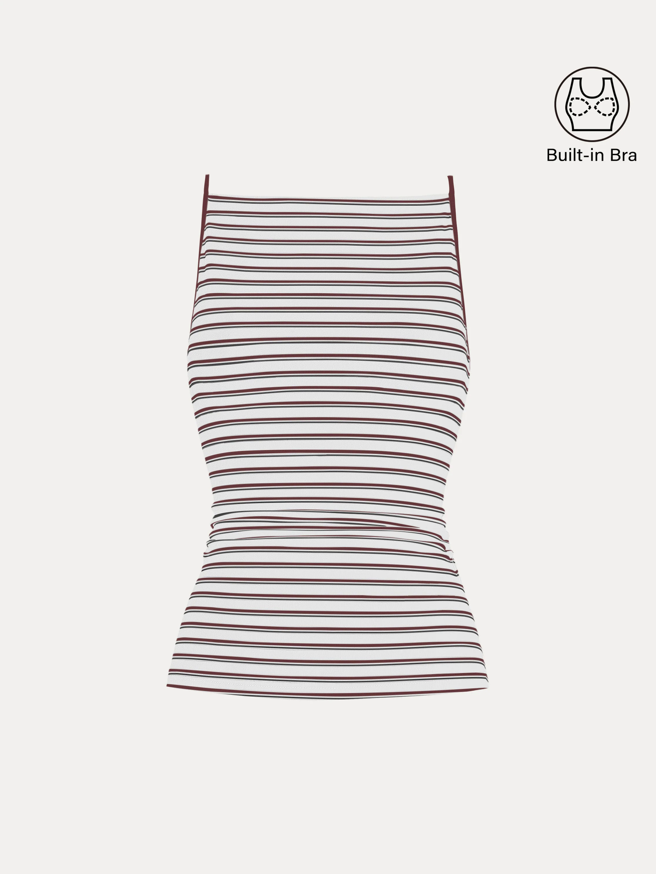 Striped Side Ruched Spaghetti New Airy Brami Striped Side Ruched Spaghetti New Airy Brami