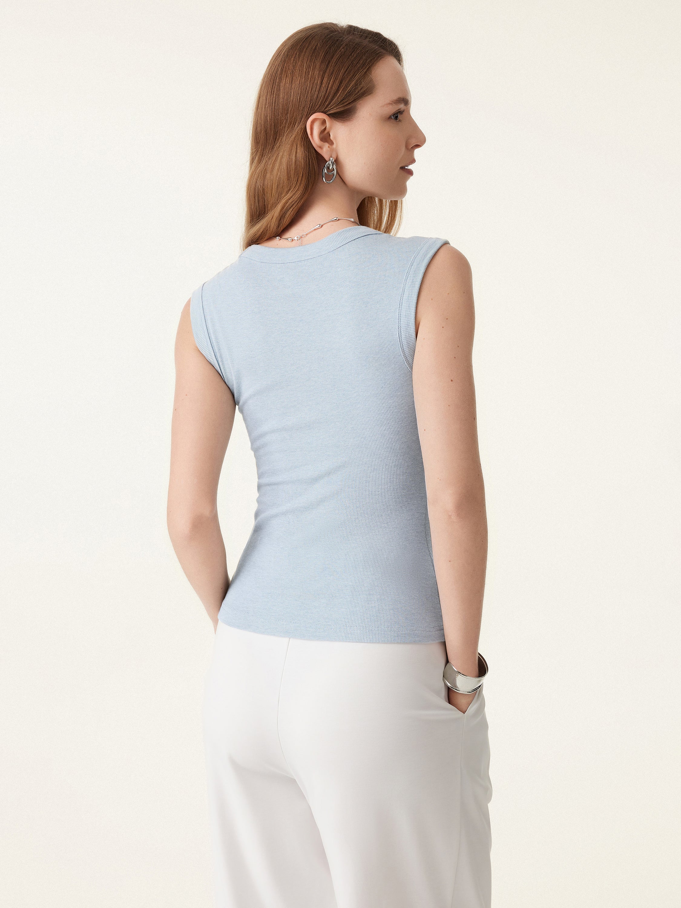 2Pcs Set Stretch Cotton Scoopneck New Airy Brami Tank 2Pcs Set Stretch Cotton Scoopneck New Airy Brami Tank