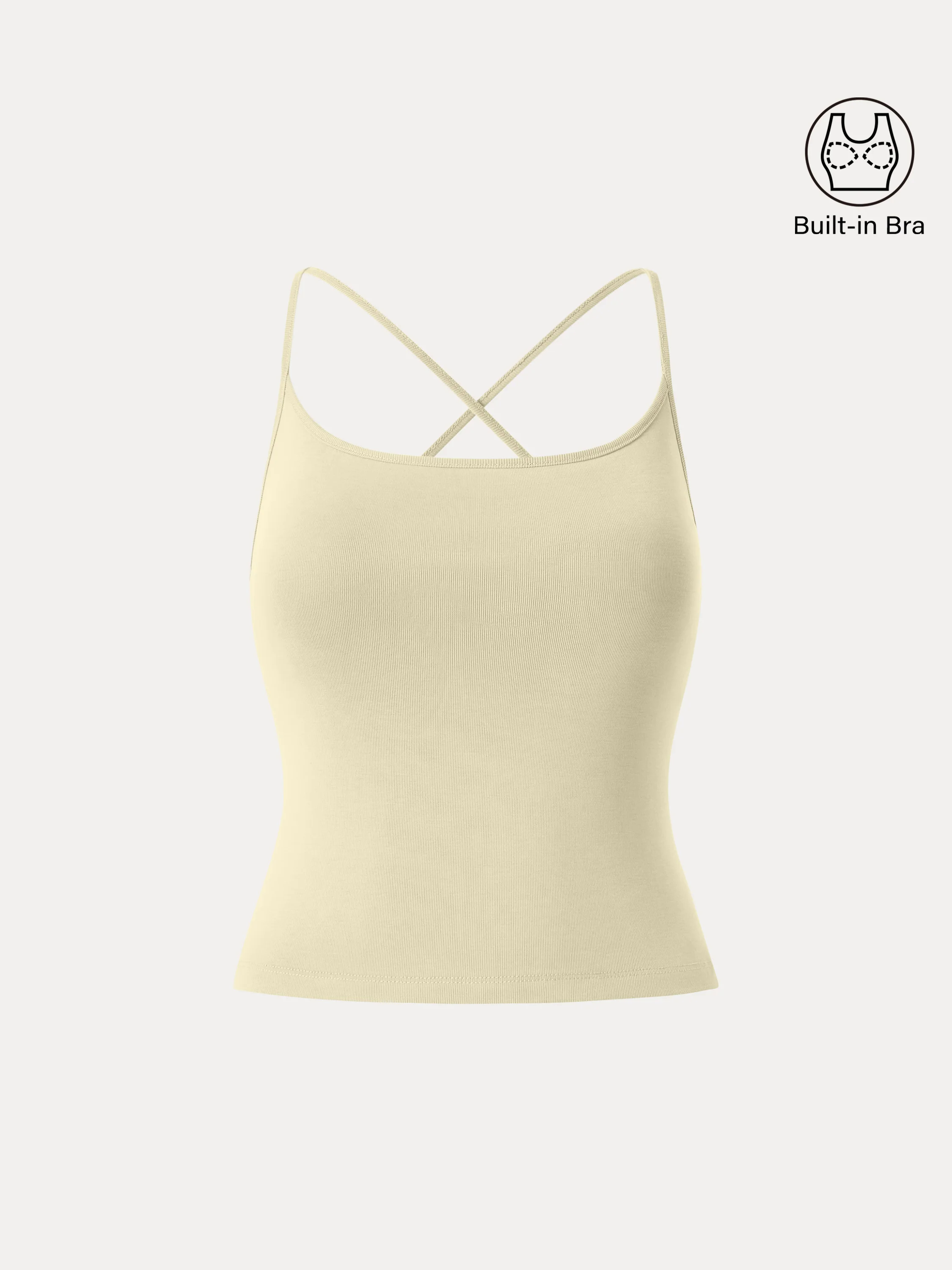 Sandwashed U-neck Cross-back Adjustable Strap Spaghetti Brami Sandwashed U-neck Cross-back Adjustable Strap Spaghetti Brami