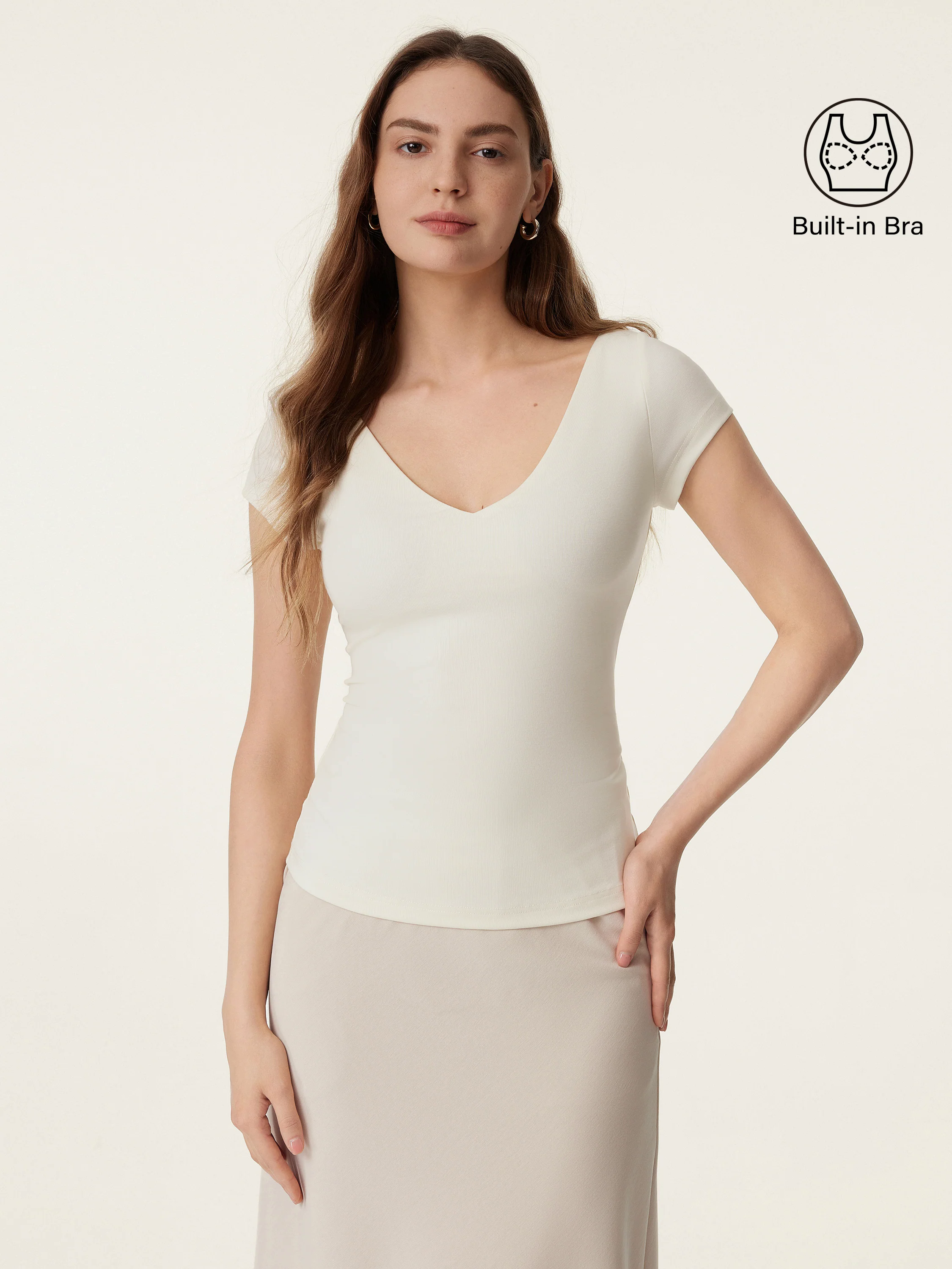 V-neck Short Sleeve New Airy Brami