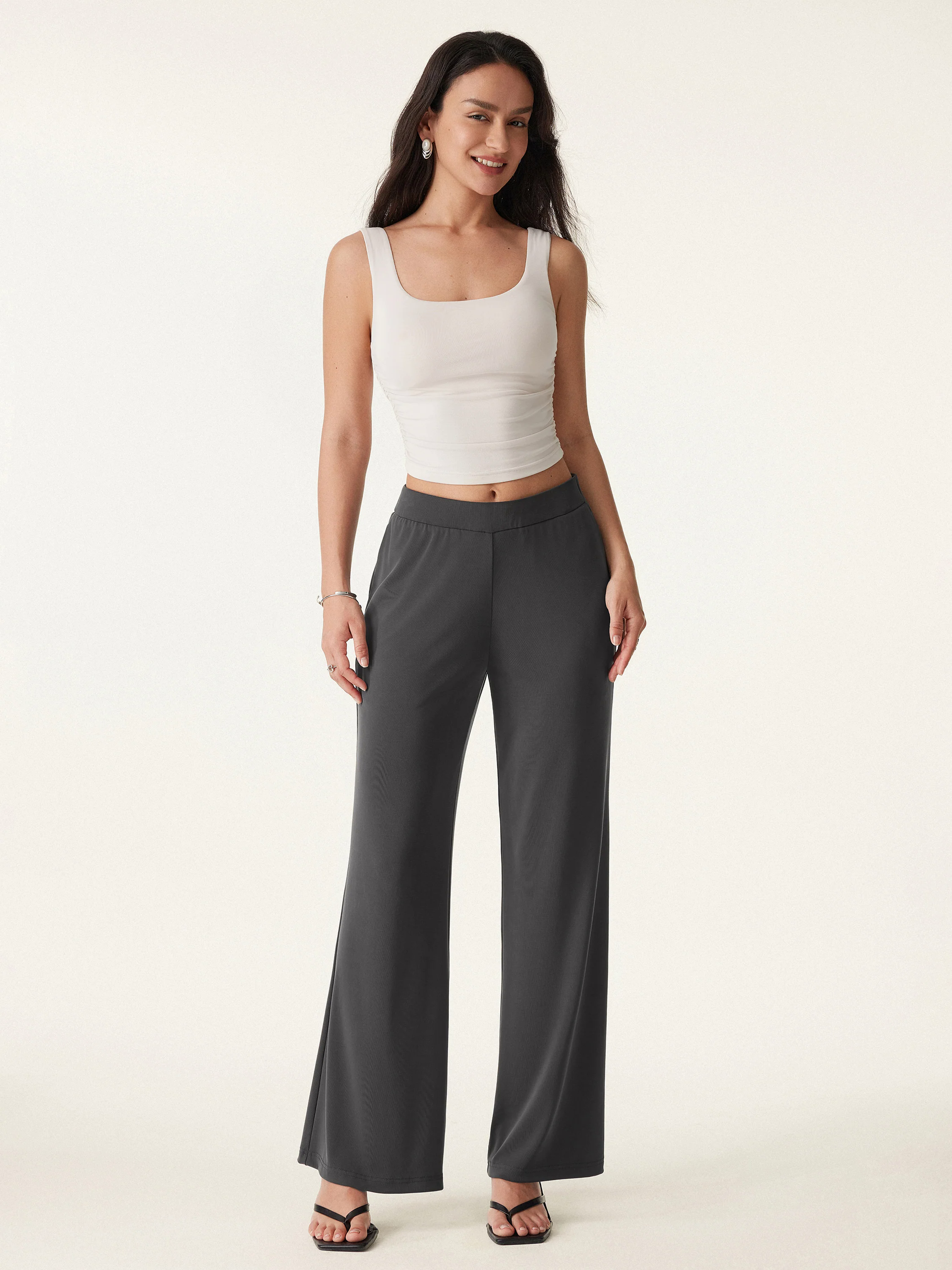 Wide Leg Pull-on Pant with Pockets