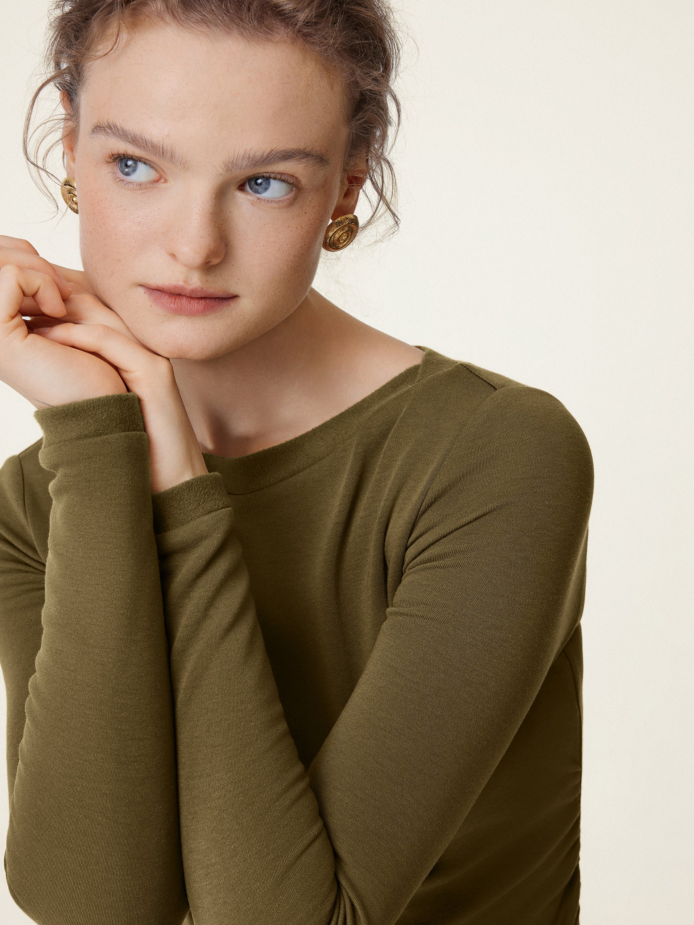 Boatneck Long Sleeve Brami Top Boatneck Long Sleeve Brami Top