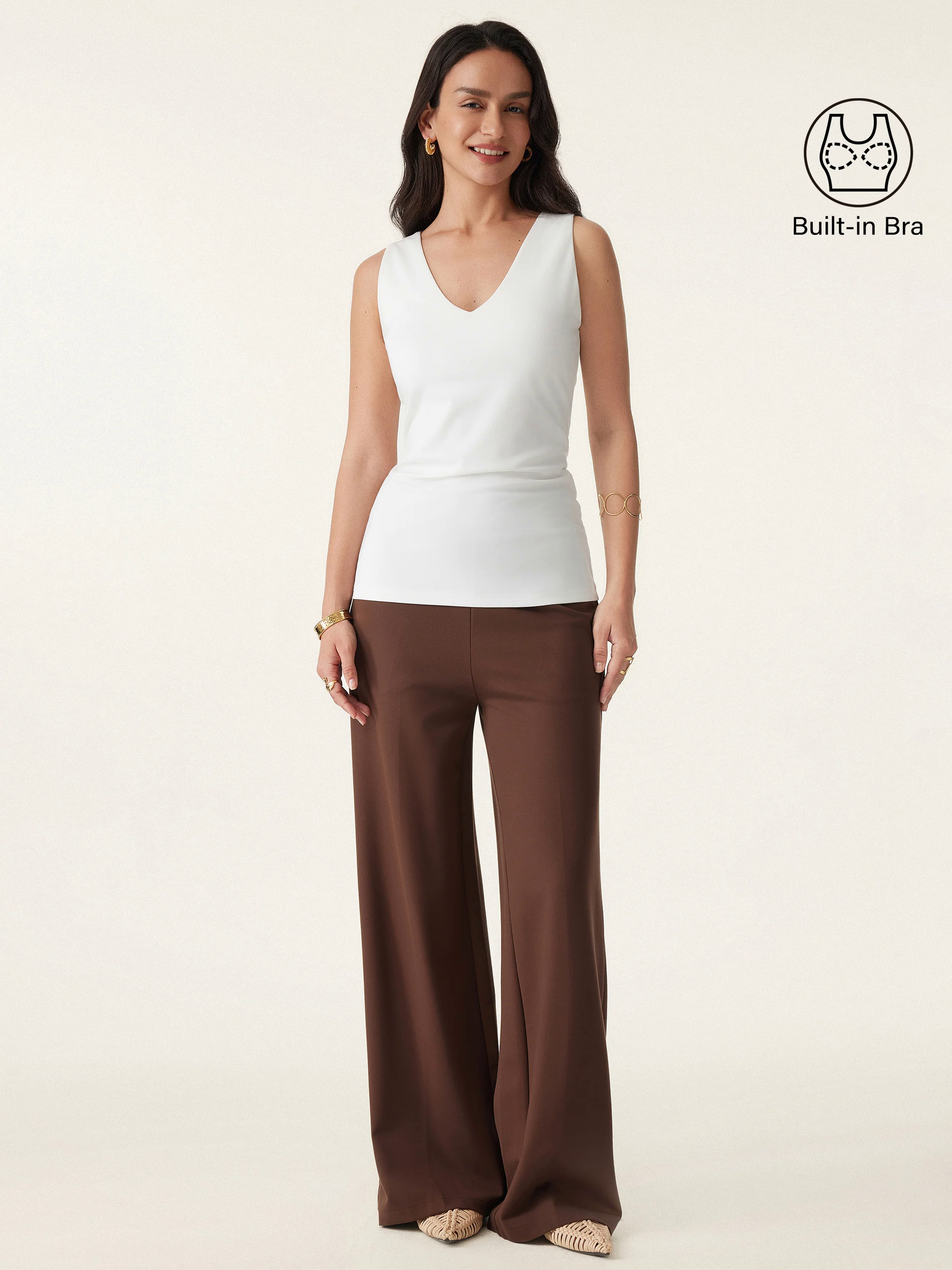 Everyday Cooling V-neck Long Brami Tank