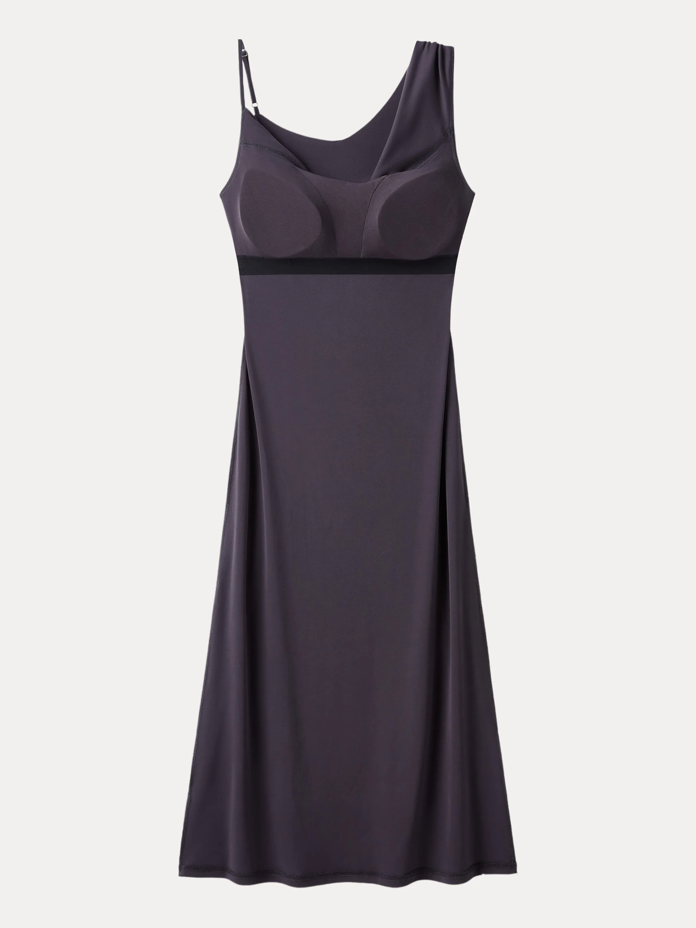 Sandwashed Asymmetrical Cowl Midi Brami Dress Sandwashed Asymmetrical Cowl Midi Brami Dress