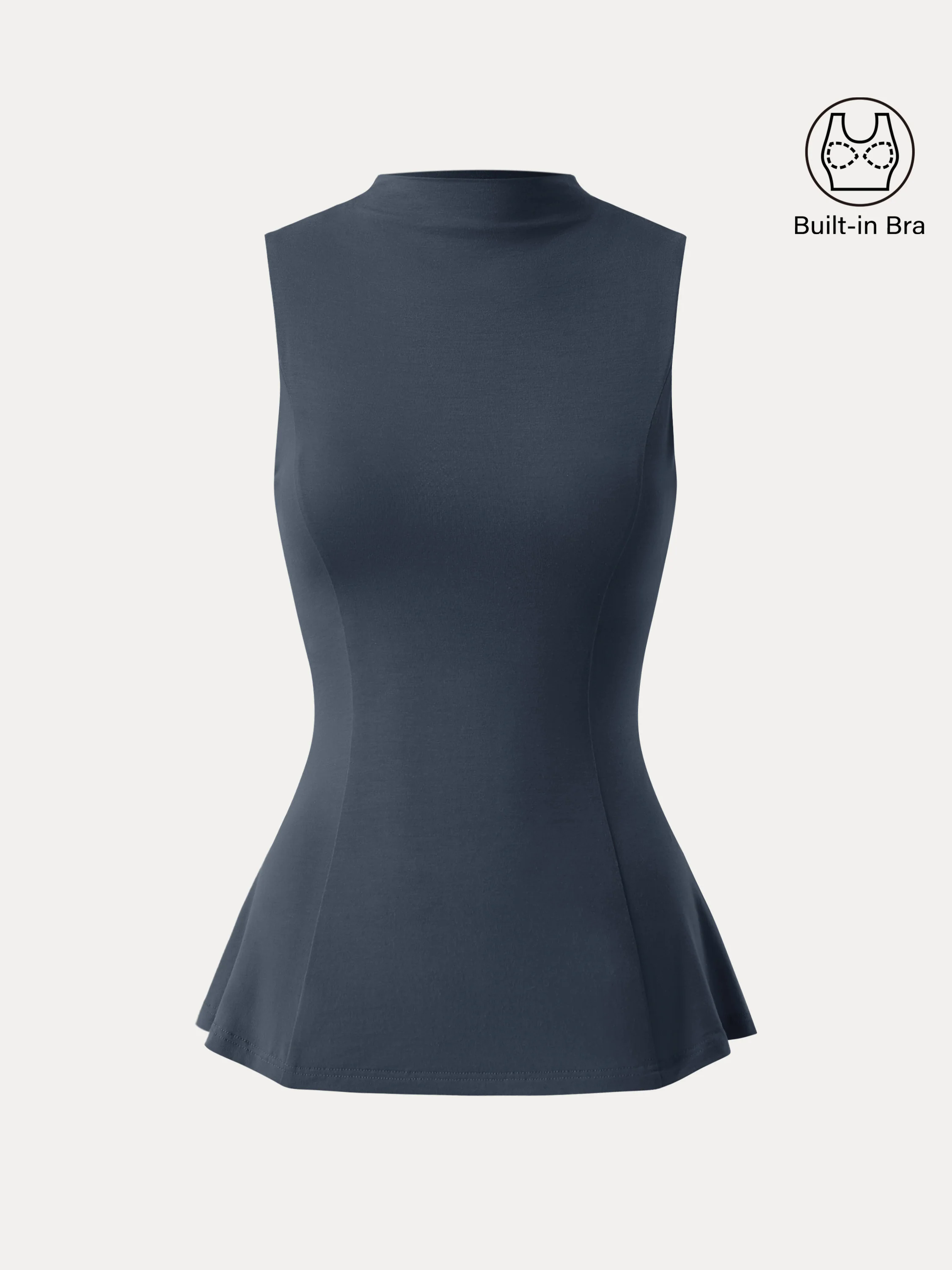 Tencel Silky Mockneck Flared Sculpt Brami Tank Tencel Silky Mockneck Flared Sculpt Brami Tank