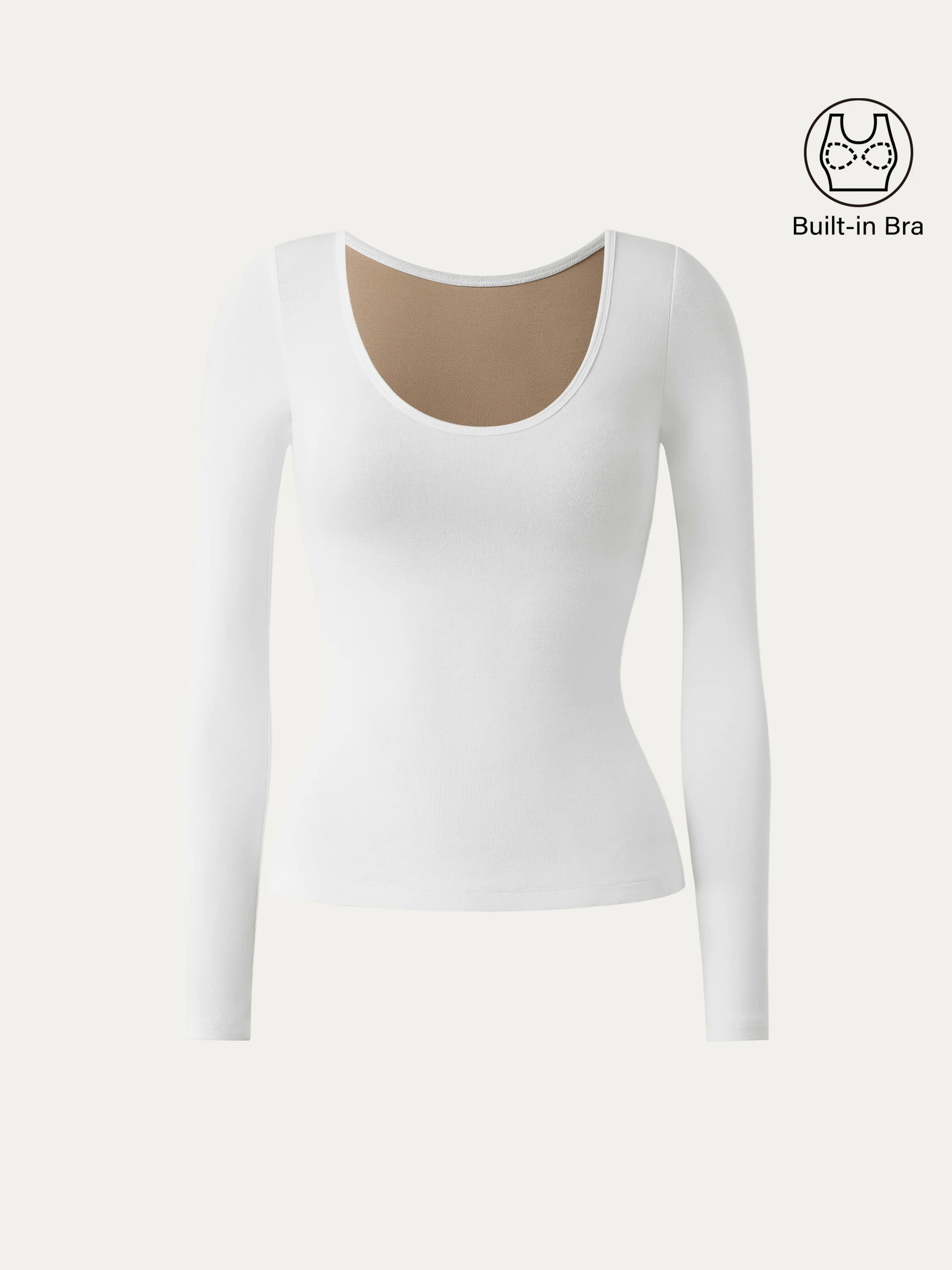 Scoop Neck Long Sleeve New Airy Brami Scoop Neck Long Sleeve New Airy Brami