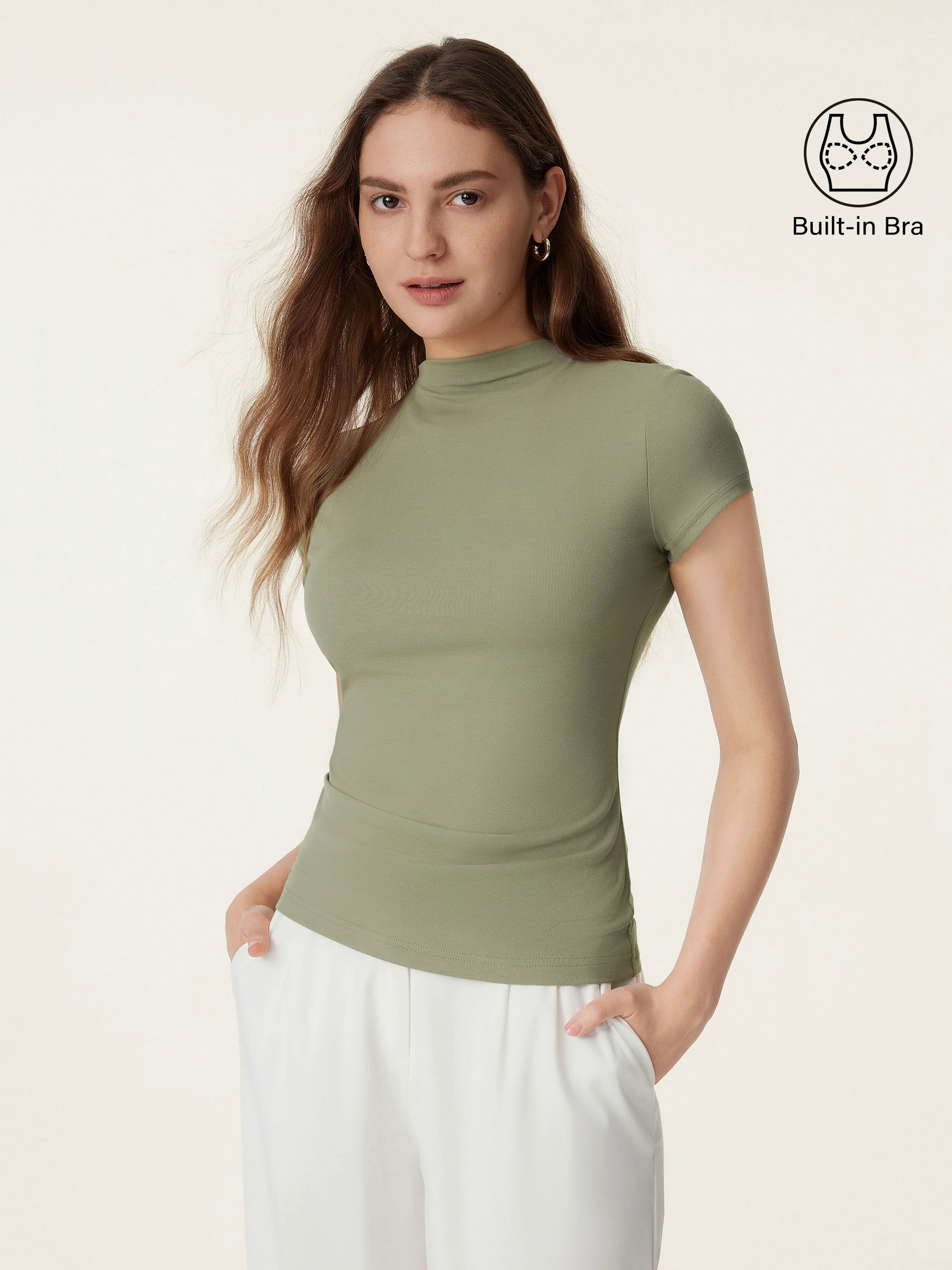 Mockneck Short Sleeve New Airy Brami Mockneck Short Sleeve New Airy Brami