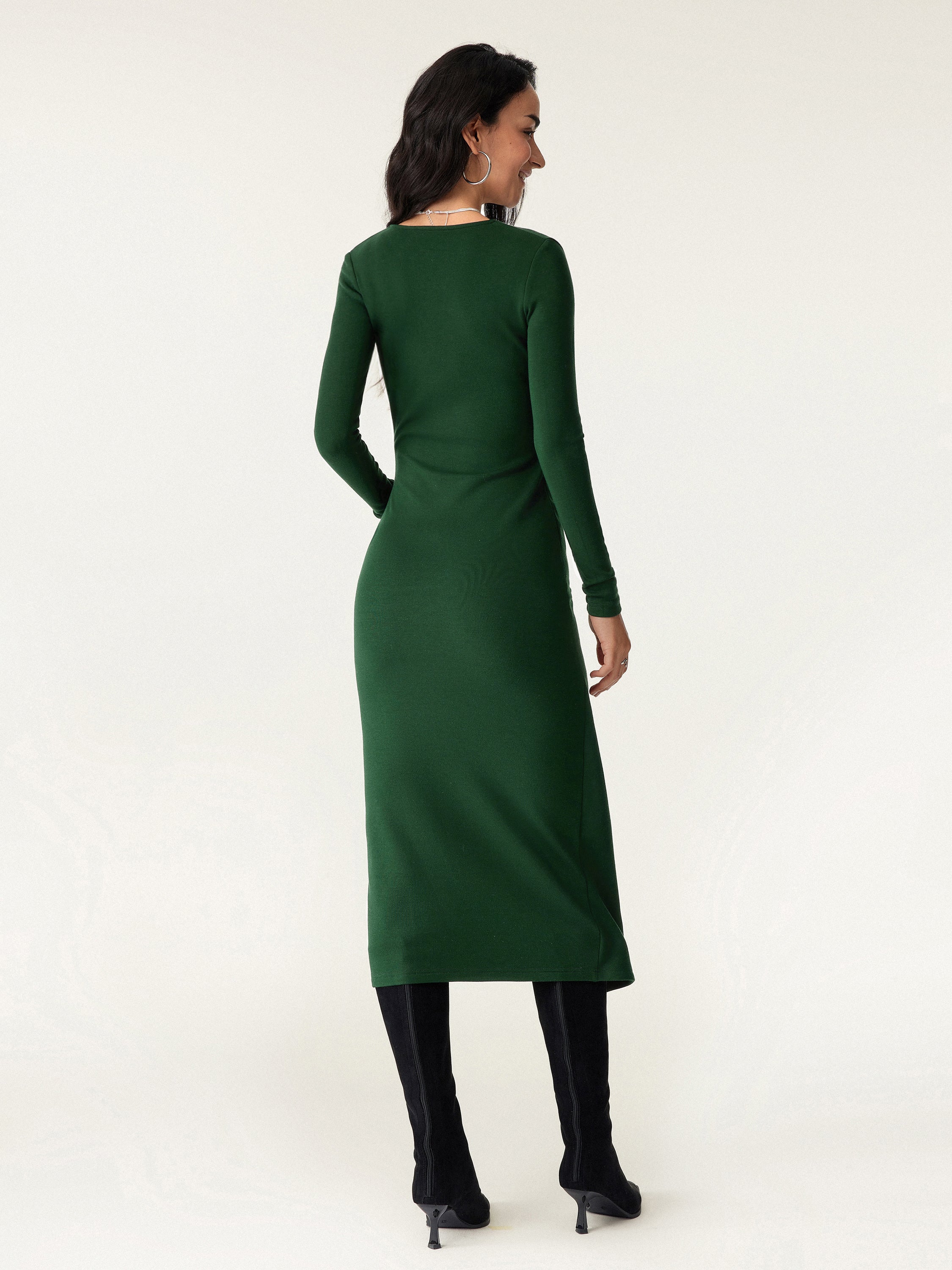 Surplice Wrap Long Sleeve Dress Surplice Wrap Long Sleeve Dress