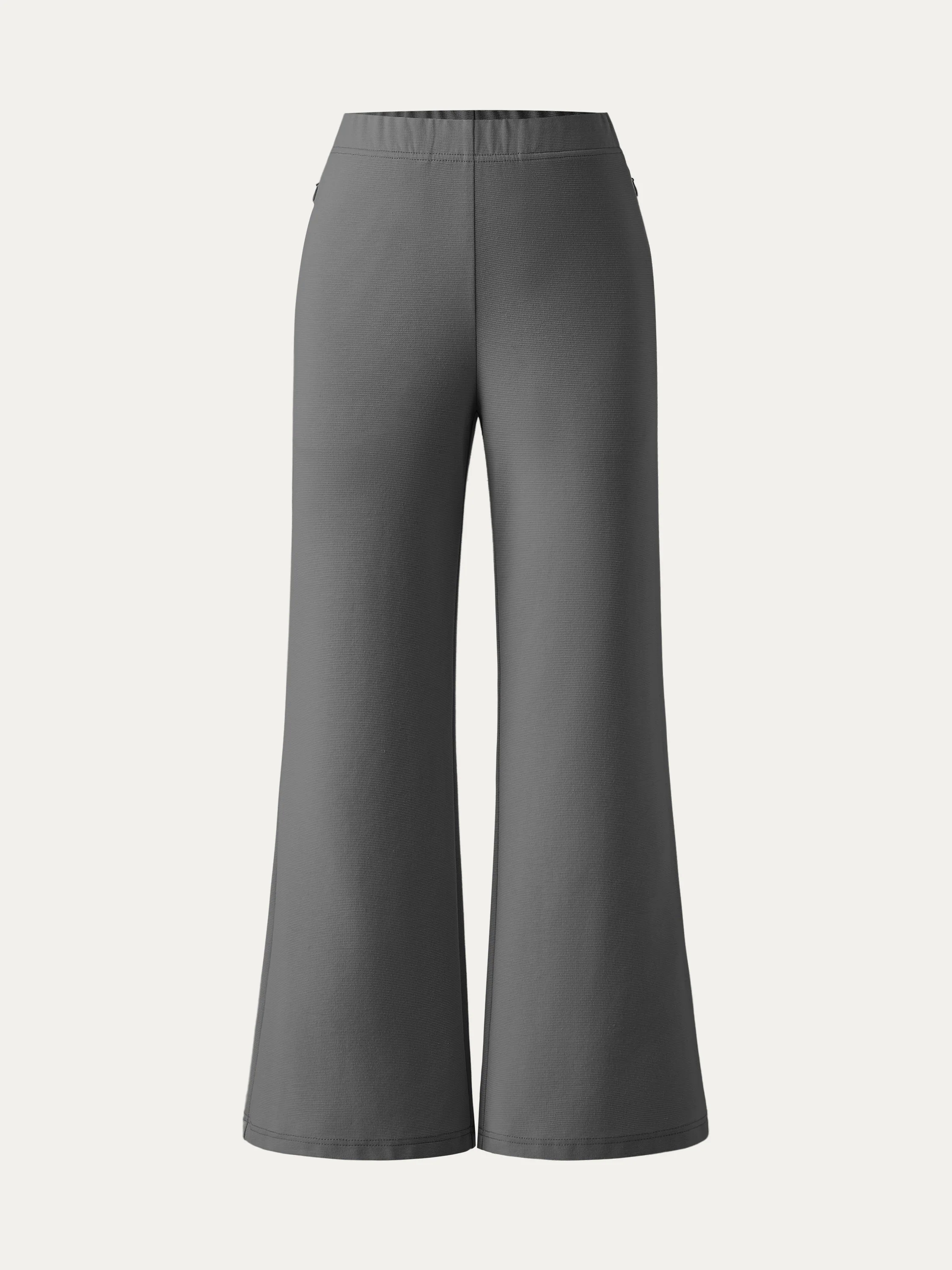 Mid Rise Cropped Flare Pants with Pockets Mid Rise Cropped Flare Pants with Pockets