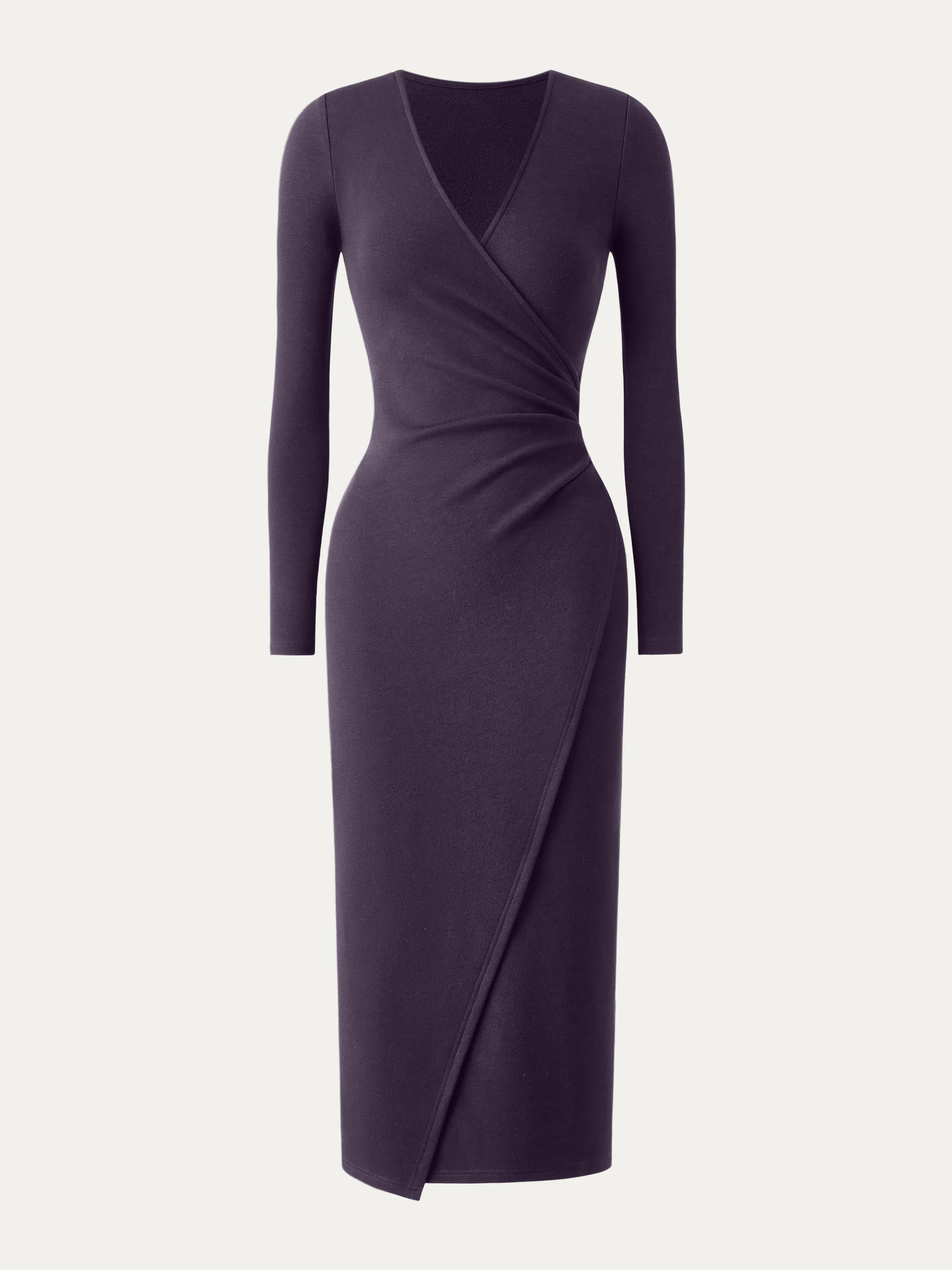 Surplice Wrap Long Sleeve Dress Surplice Wrap Long Sleeve Dress