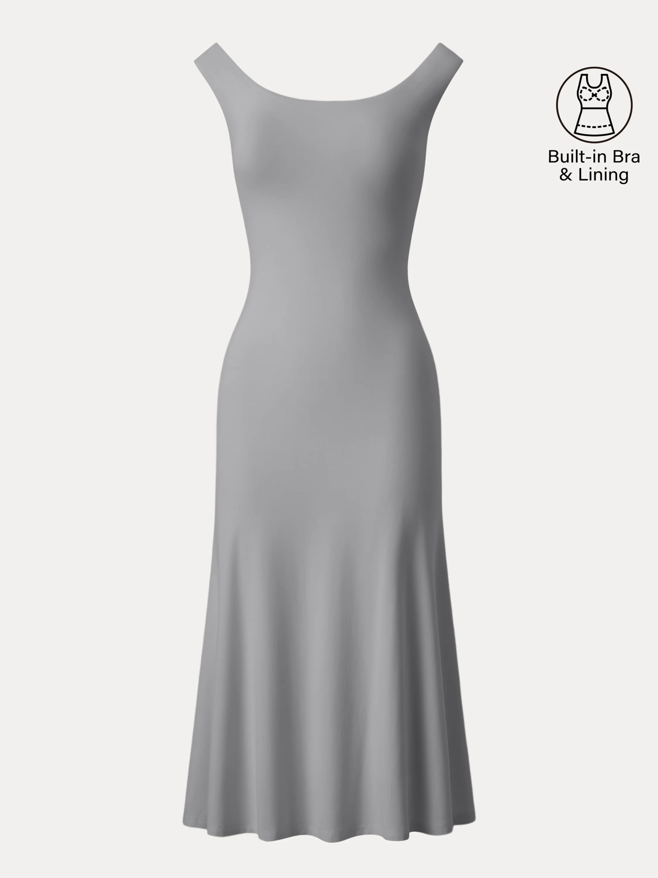 Scoop Neck Midi Low Back Brami Dress Scoop Neck Midi Low Back Brami Dress