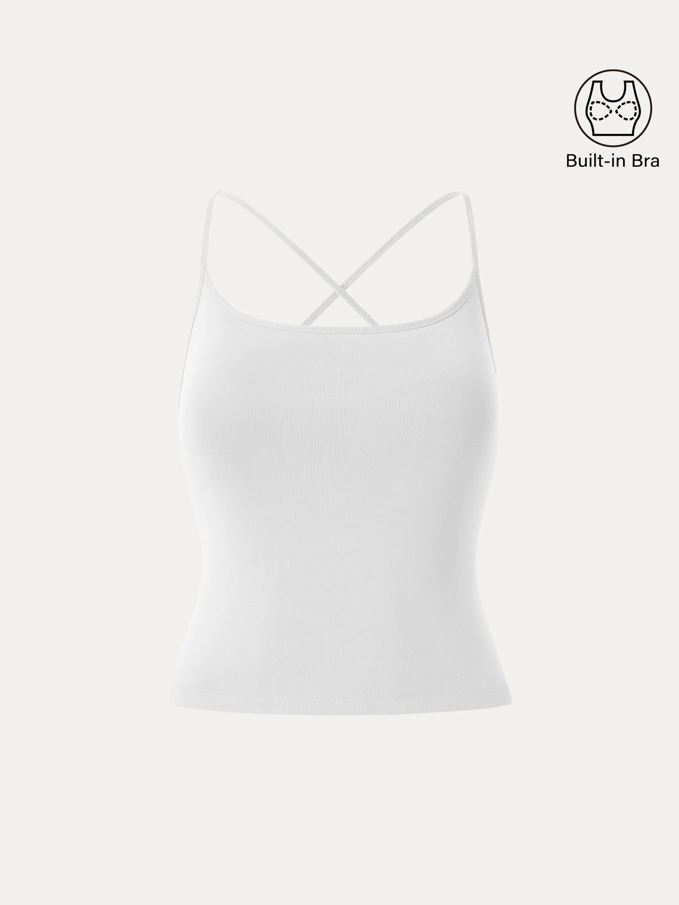 Sandwashed U-neck Cross-back Adjustable Strap Spaghetti Brami Sandwashed U-neck Cross-back Adjustable Strap Spaghetti Brami