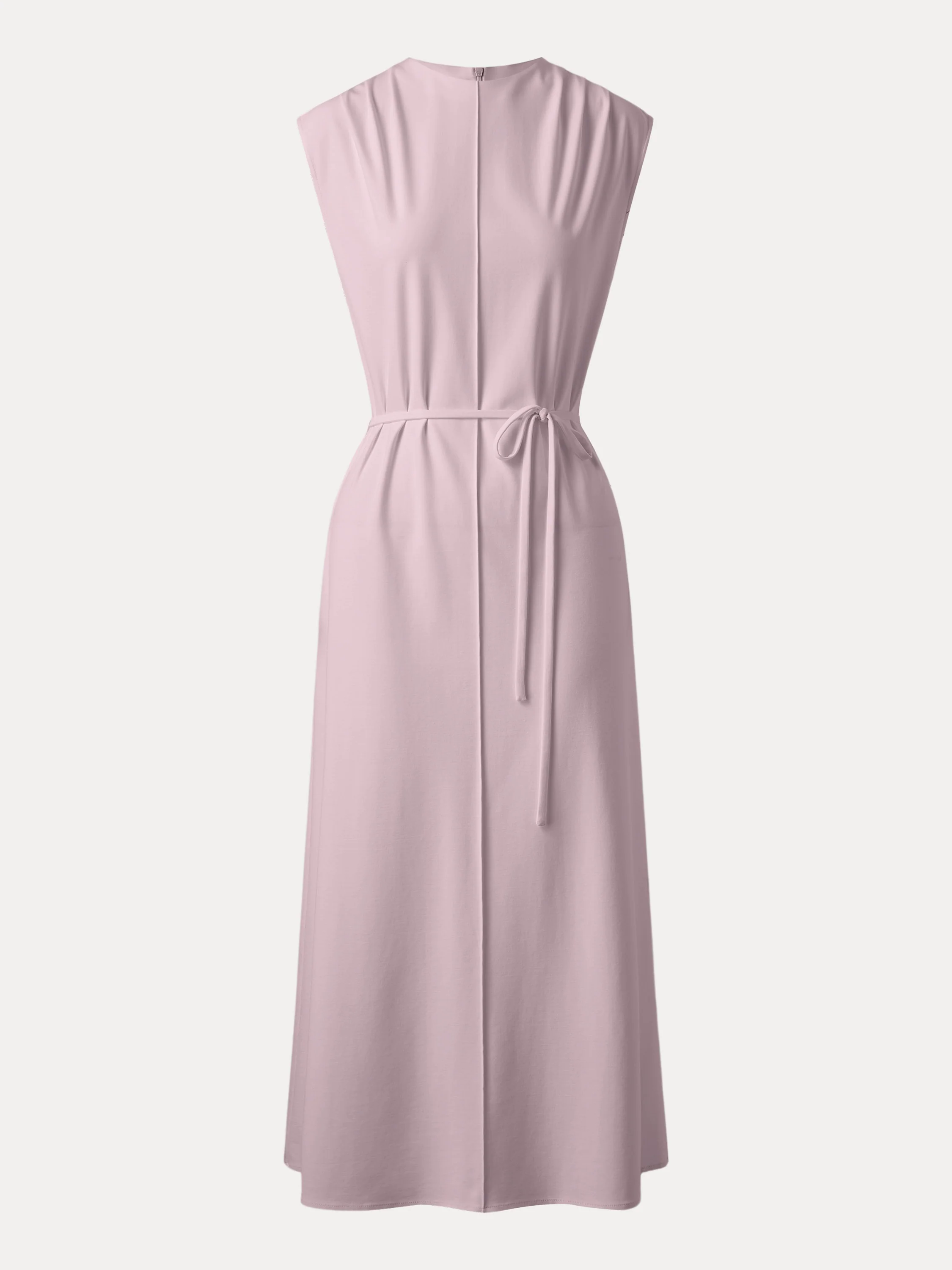 Breezy Easy Crewneck Zippered Midi Dress