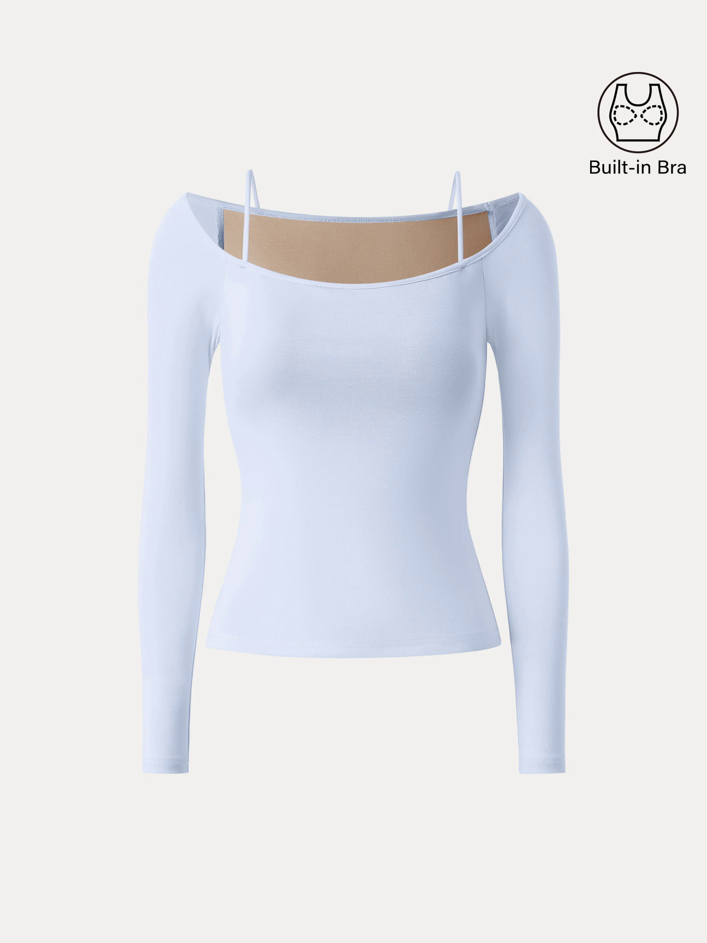 Non-sheer Off Shoulder New Airy Brami Top Non-sheer Off Shoulder New Airy Brami Top