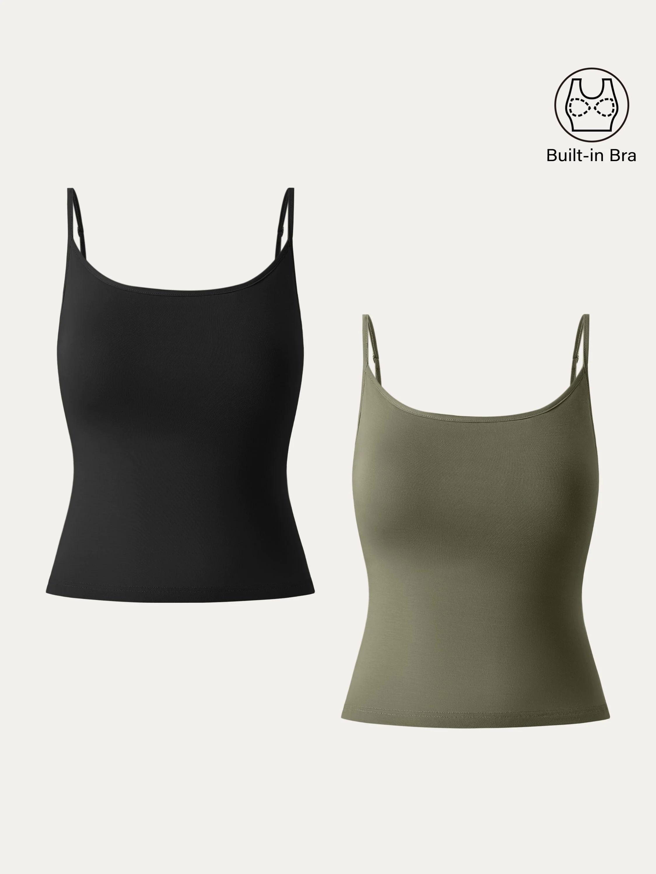 U-neck Adjustable Straps Spaghetti Brami Top U-neck Adjustable Straps Spaghetti Brami Top