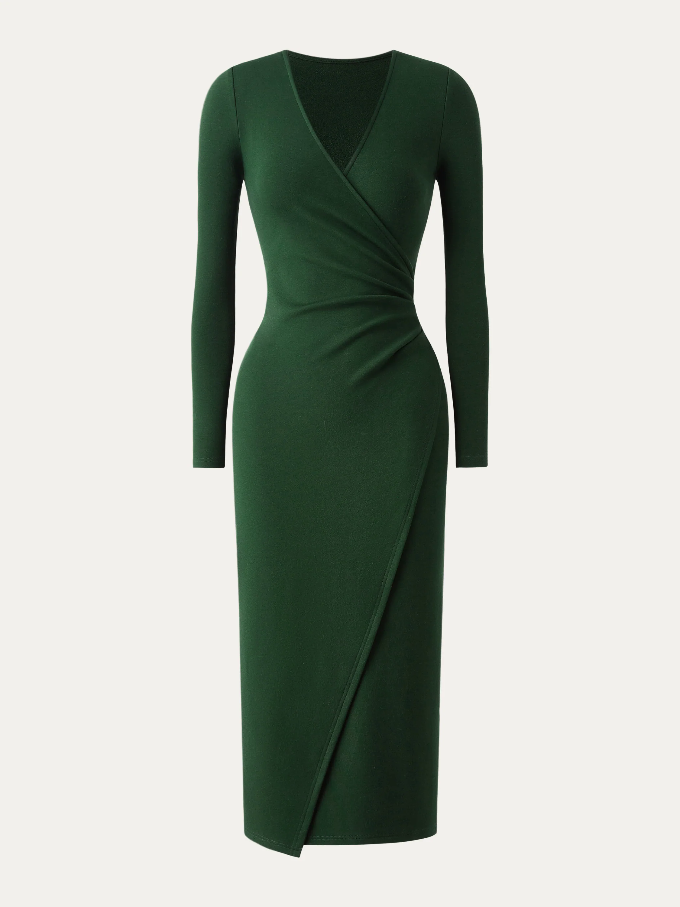Surplice Wrap Long Sleeve Dress Surplice Wrap Long Sleeve Dress