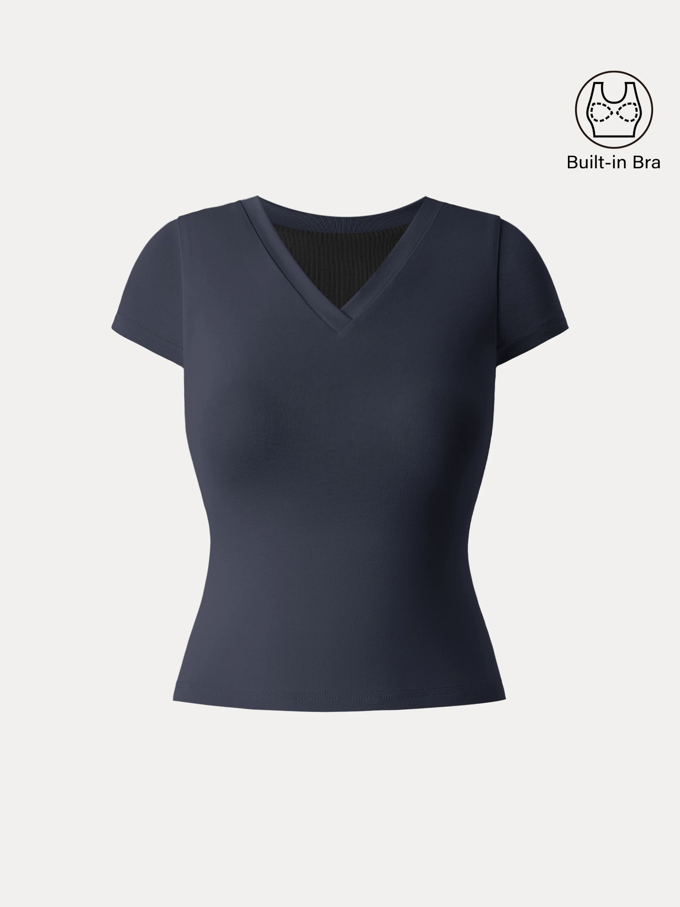 Sandwashed V-neck Short Sleeve Brami Sandwashed V-neck Short Sleeve Brami