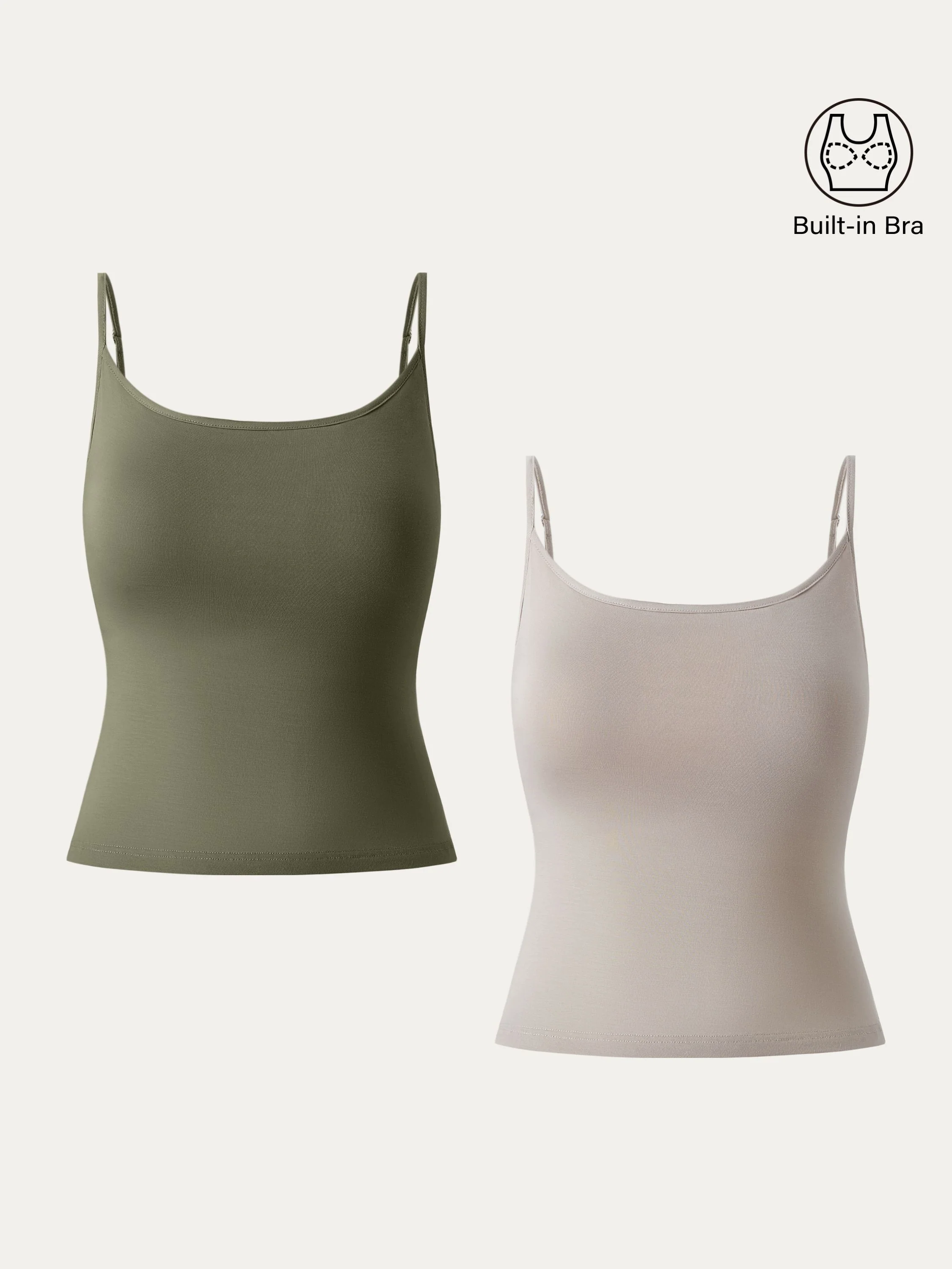 U-neck Adjustable Straps Spaghetti Brami Top U-neck Adjustable Straps Spaghetti Brami Top