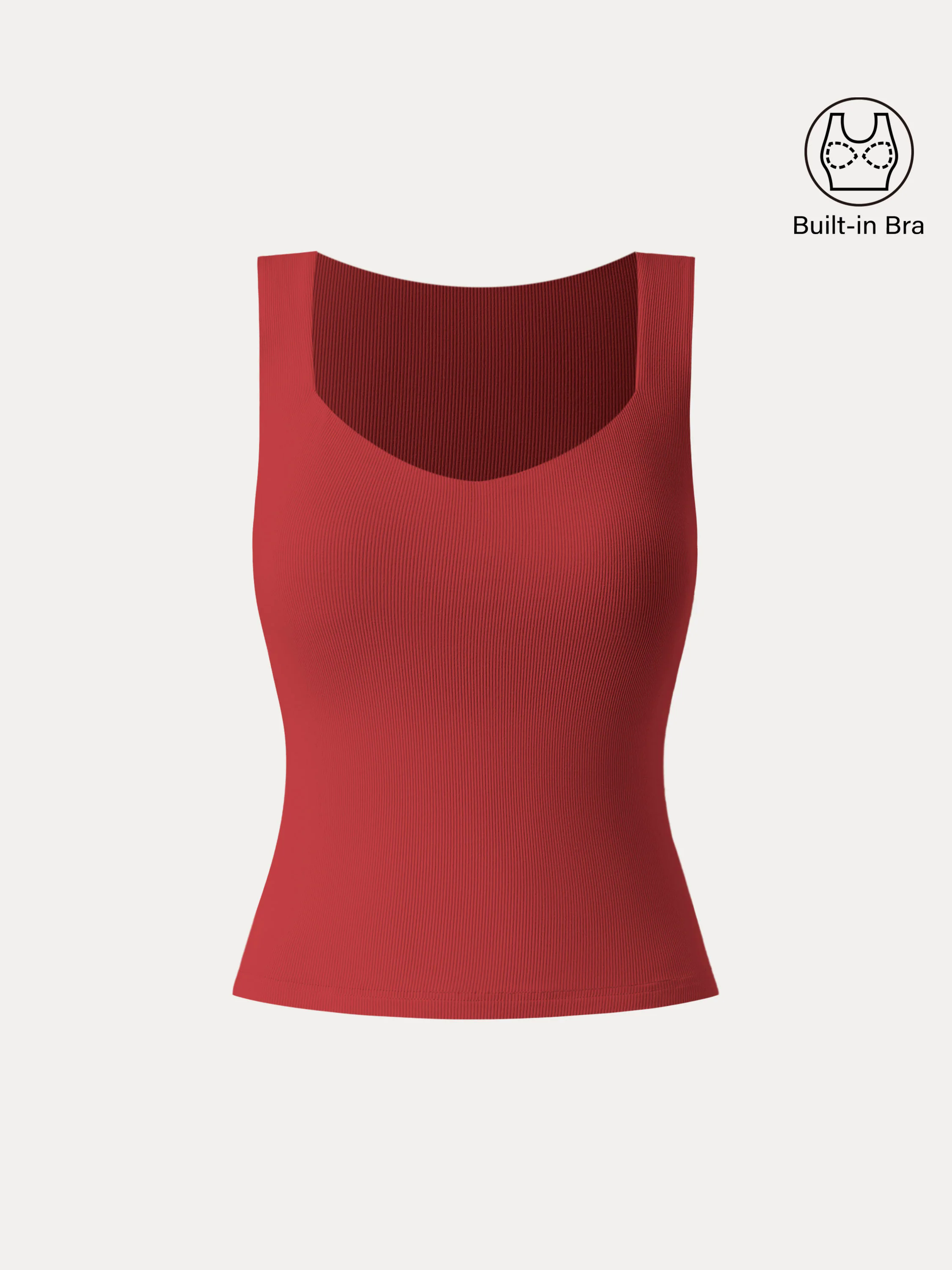 Diamond Neck Ribbed New Airy Brami Tank Diamond Neck Ribbed New Airy Brami Tank