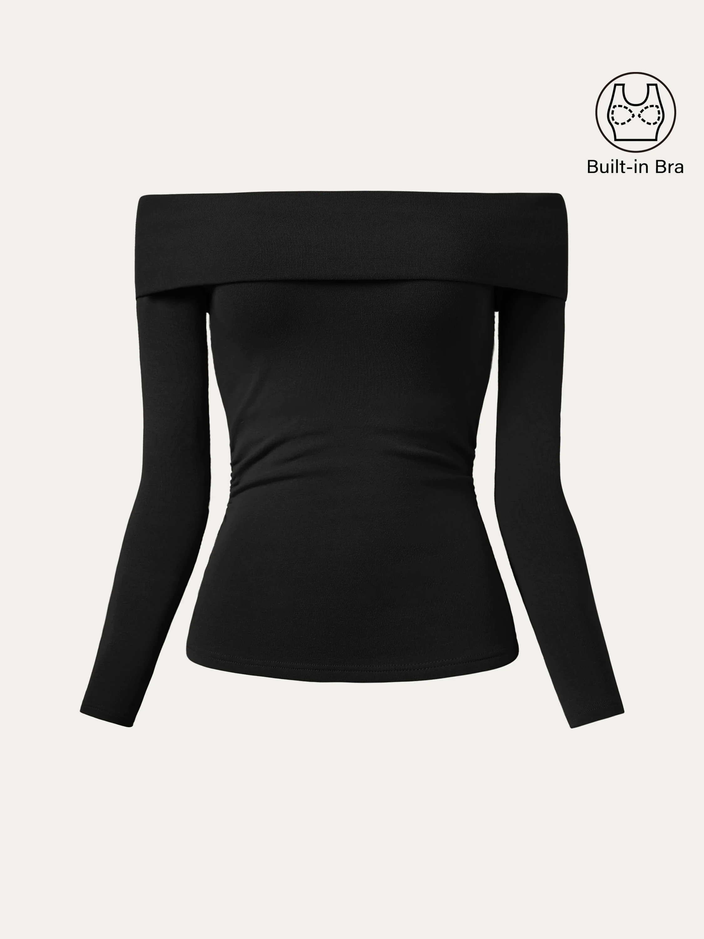 Long Sleeve Off The Shoulder Brami Top