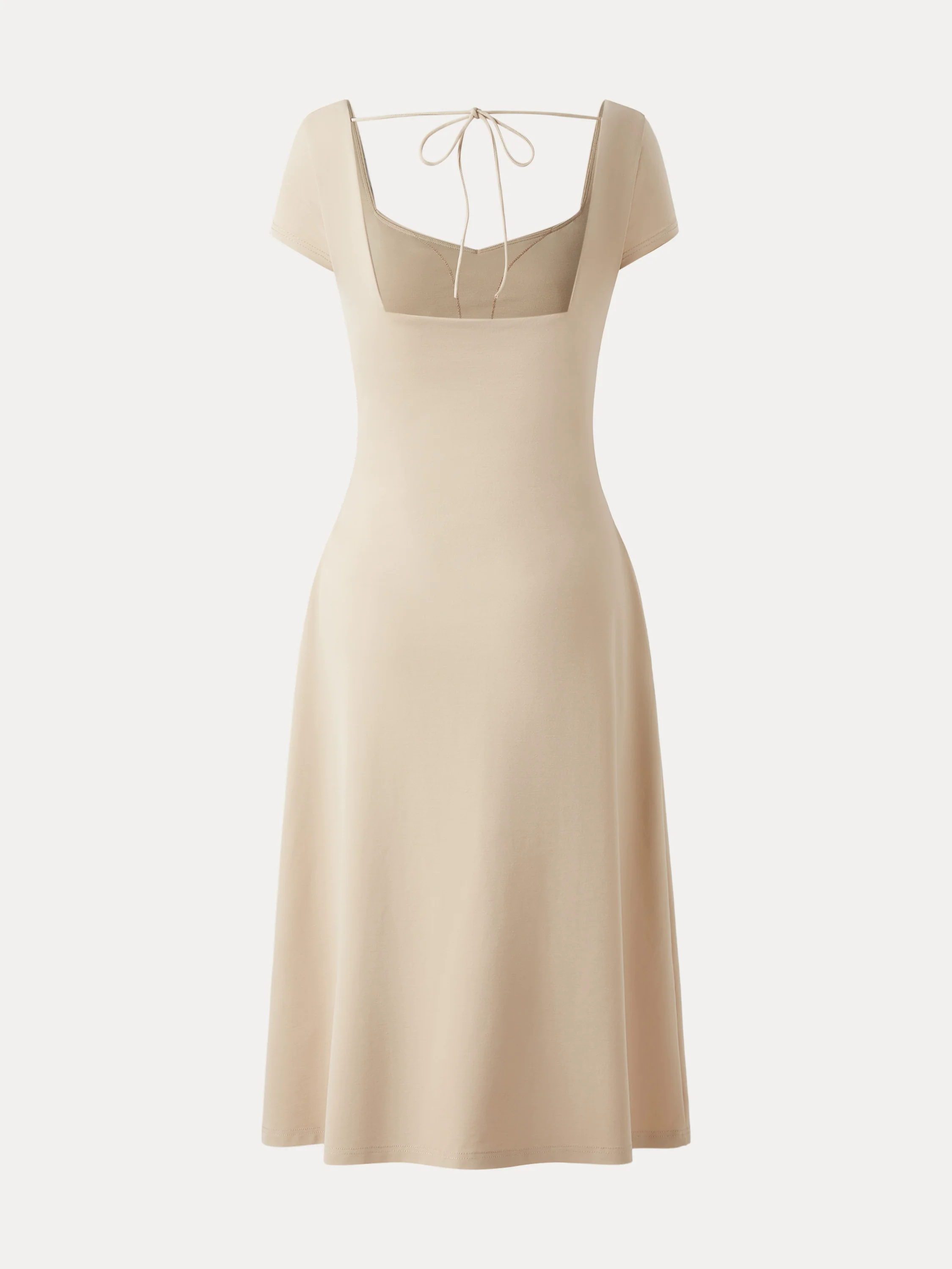 Diamond Neck Open Back Midi New Airy Brami Dress Diamond Neck Open Back Midi New Airy Brami Dress