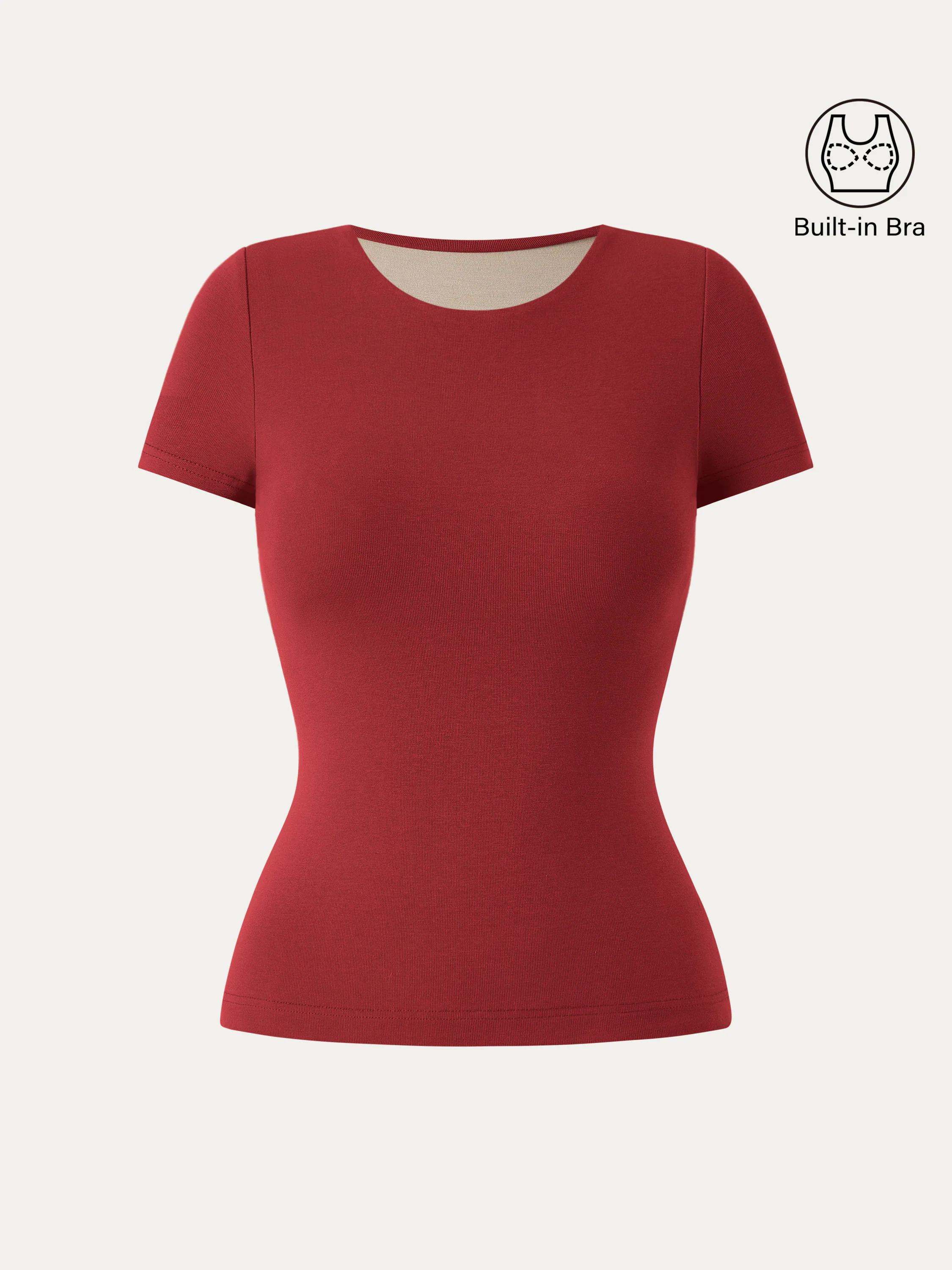 Crewneck Slimming Short Sleeve New Airy Brami Crewneck Slimming Short Sleeve New Airy Brami