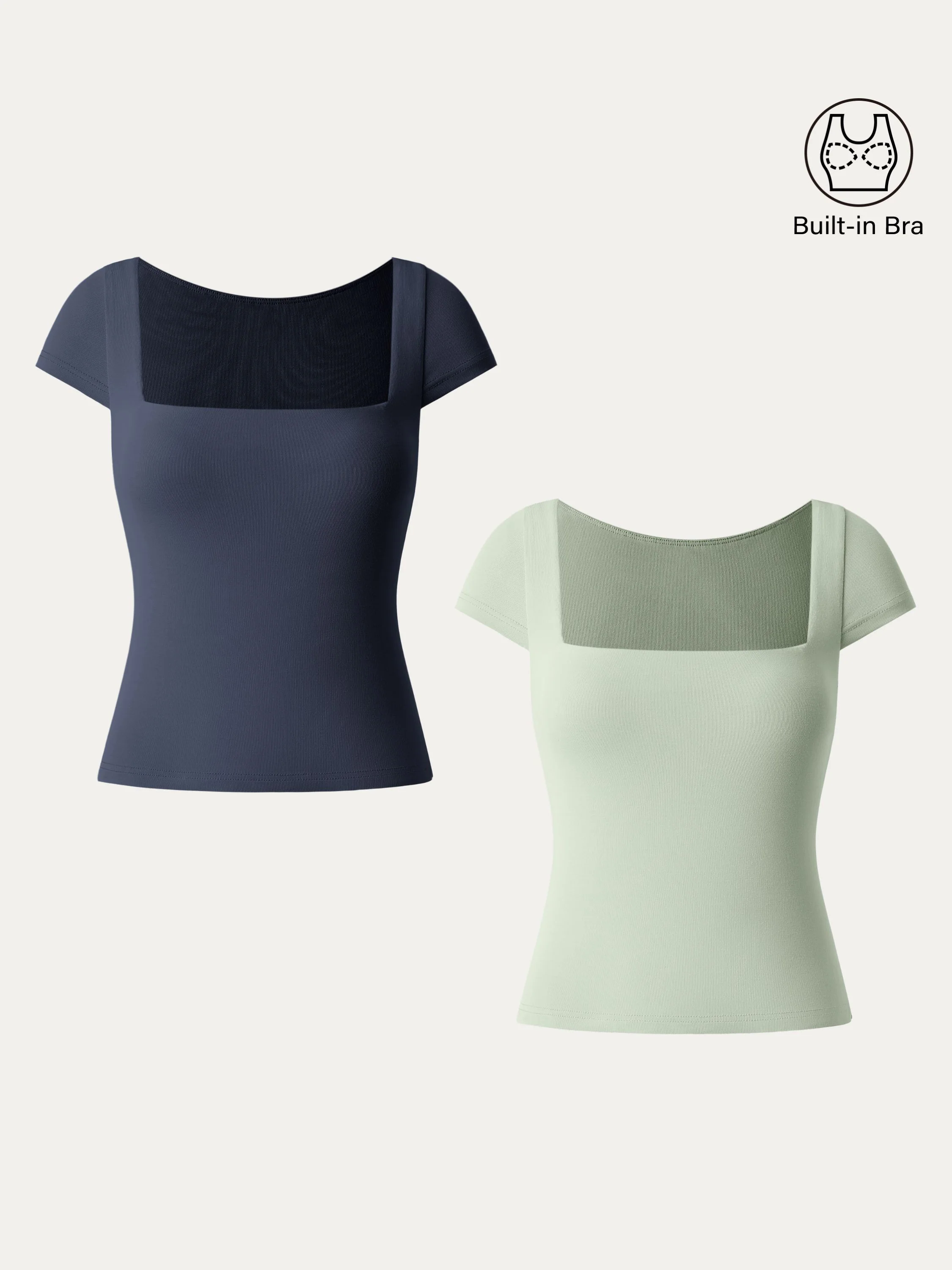 Essential Square Neck Cap Sleeves Brami Top