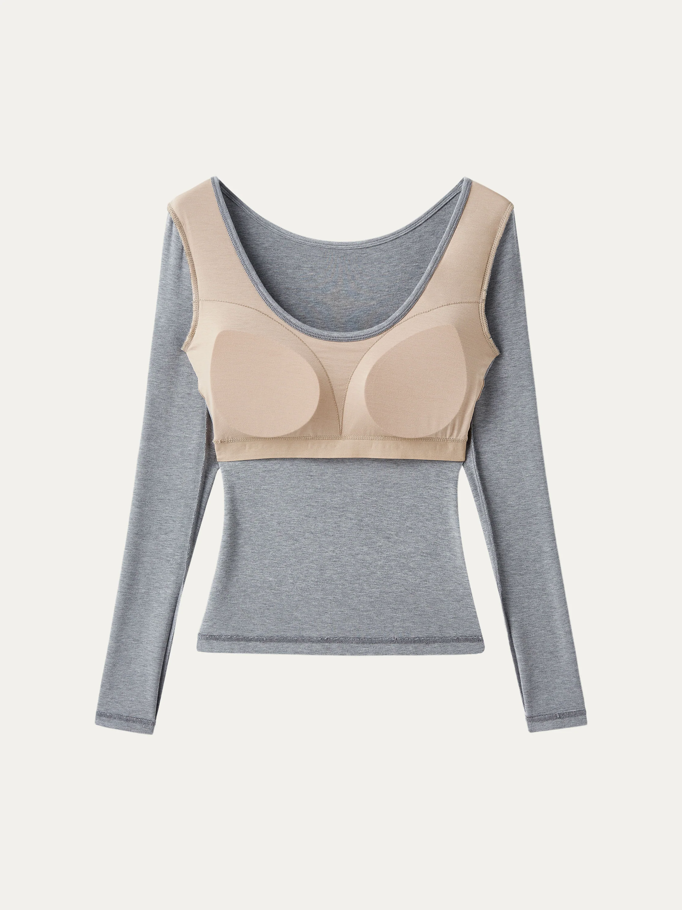Scoop Neck Long Sleeve New Airy Brami Scoop Neck Long Sleeve New Airy Brami