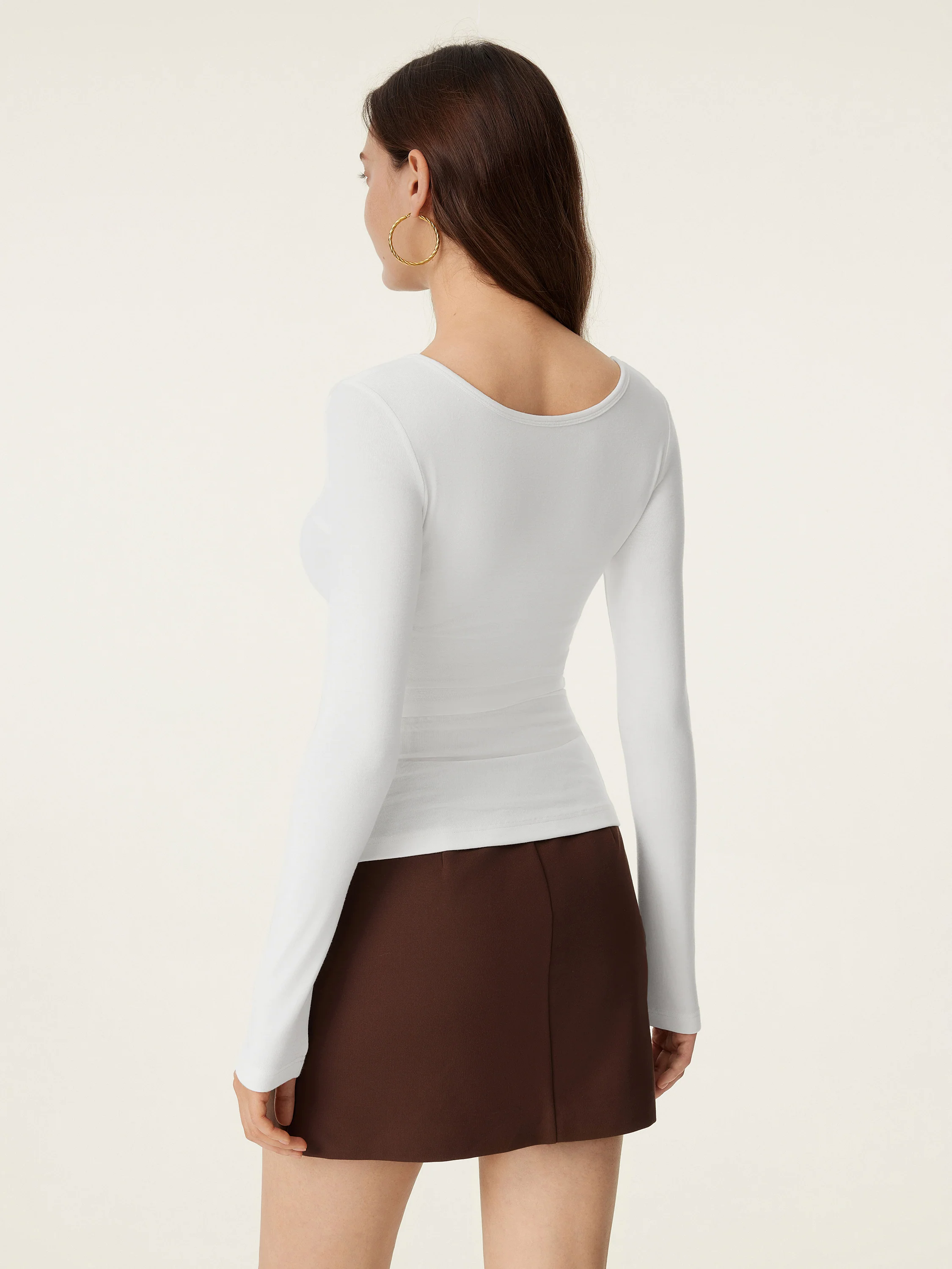 Scoop Neck Long Sleeve New Airy Brami Scoop Neck Long Sleeve New Airy Brami