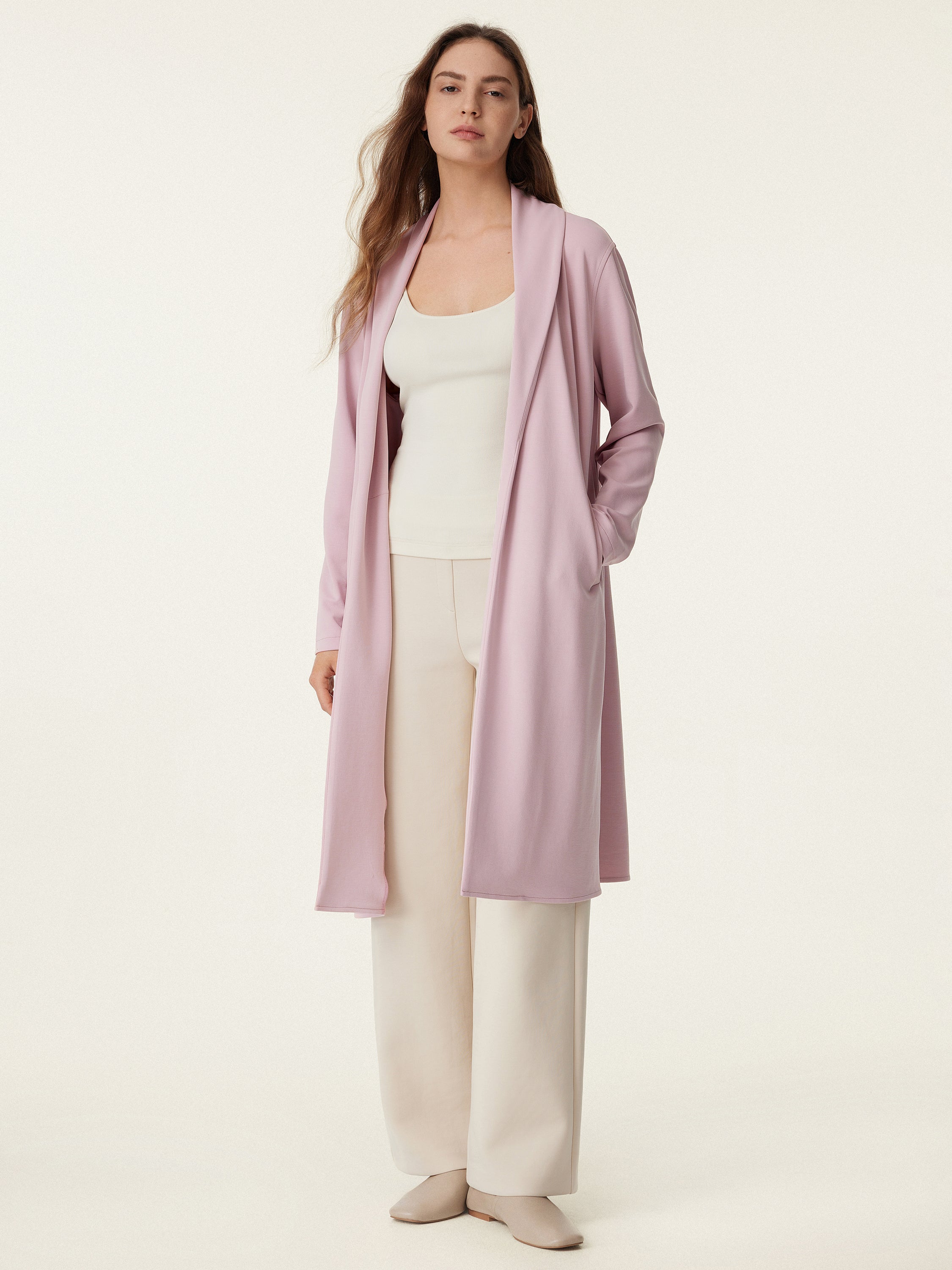 Shawl Collar Long Cardigan Coat Shawl Collar Long Cardigan Coat