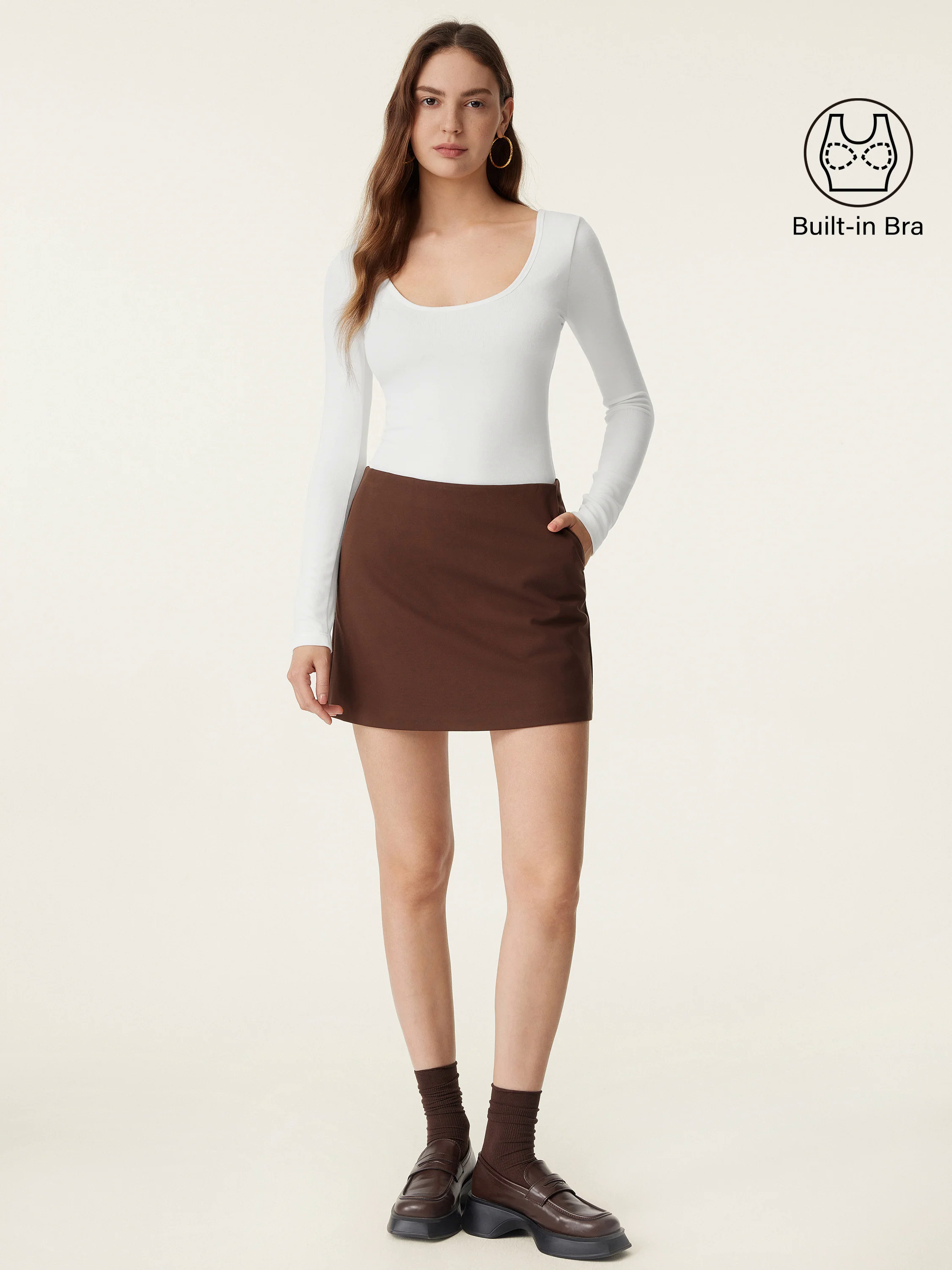 Scoop Neck Long Sleeve New Airy Brami Scoop Neck Long Sleeve New Airy Brami