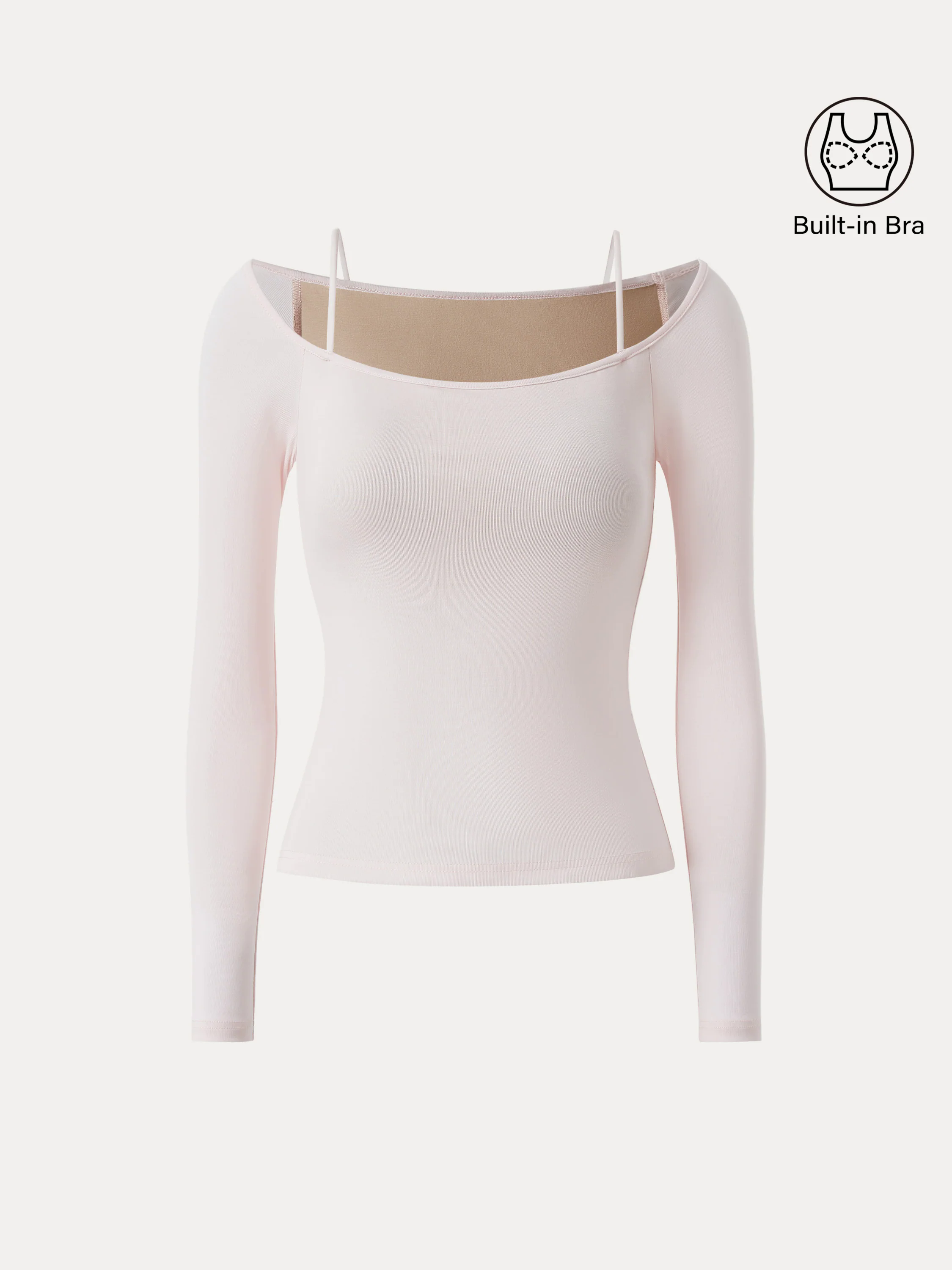 Non-sheer Off Shoulder New Airy Brami Top Non-sheer Off Shoulder New Airy Brami Top