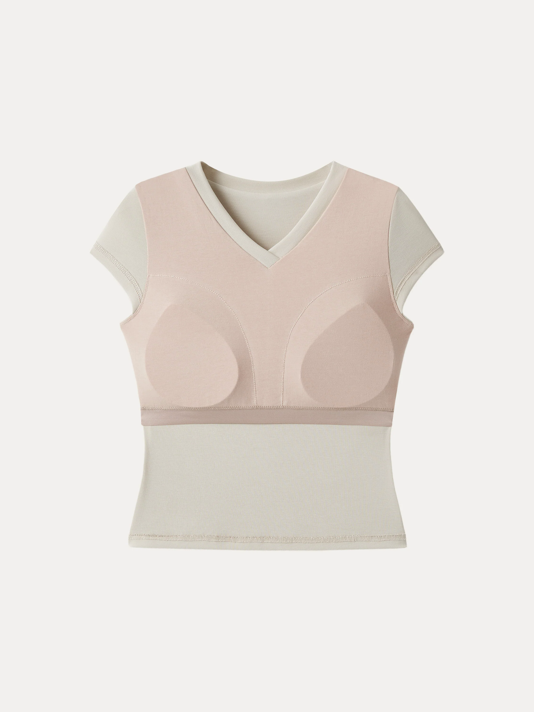 Sandwashed V-neck Short Sleeve Brami Sandwashed V-neck Short Sleeve Brami