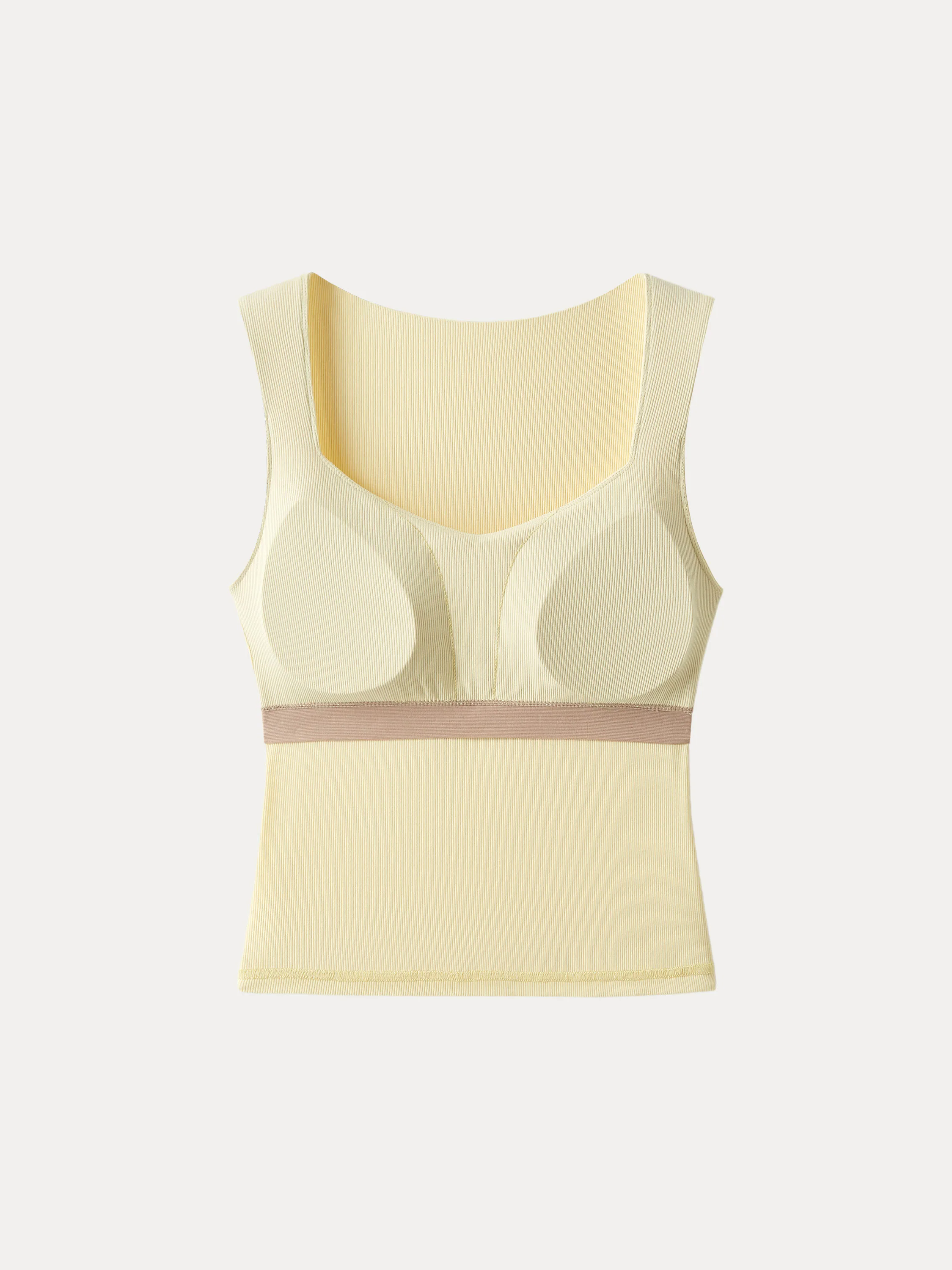 Diamond Neck Ribbed New Airy Brami Tank Diamond Neck Ribbed New Airy Brami Tank