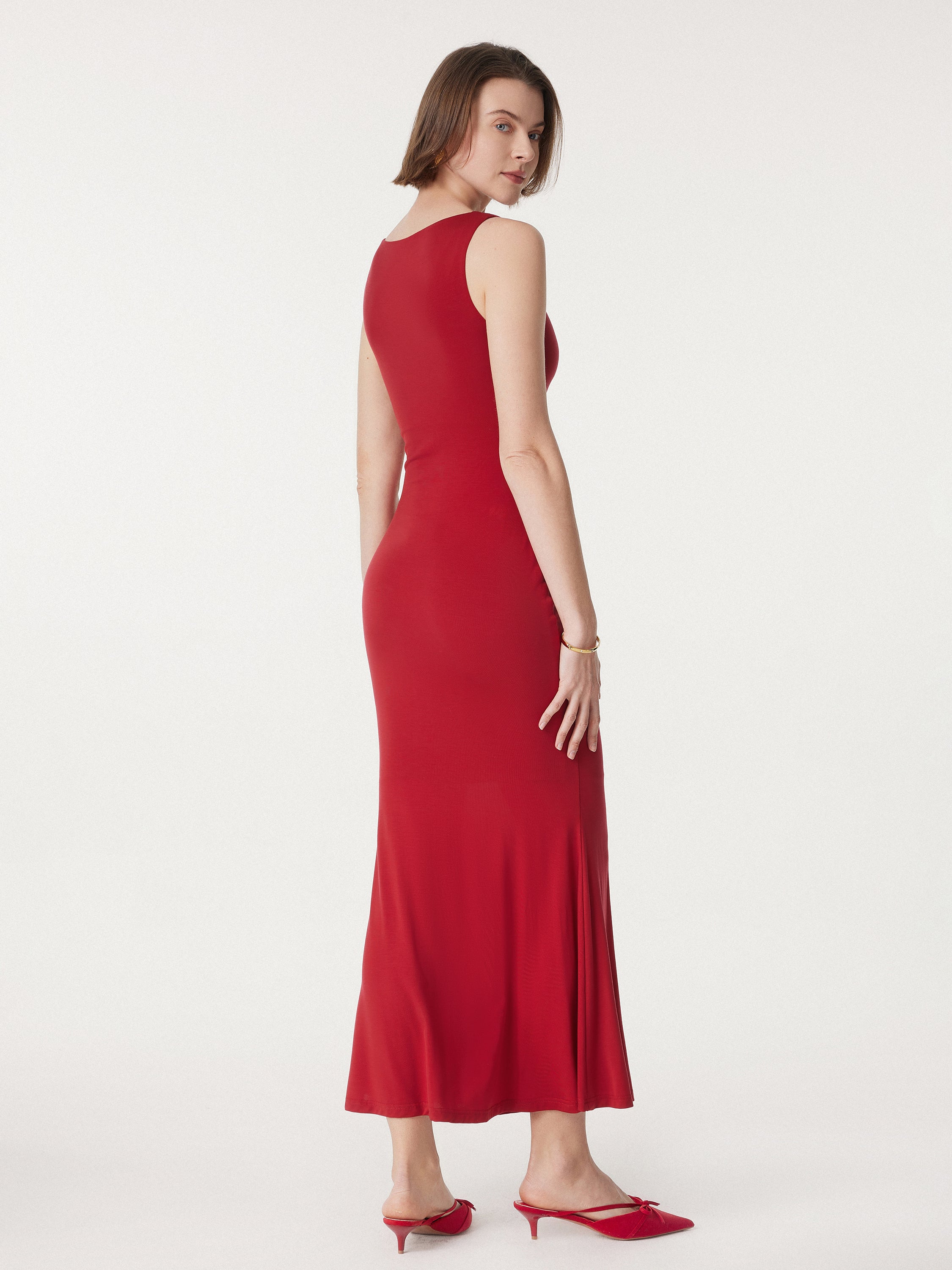 Effortless Boatneck Mermaid Maxi Dress Effortless Boatneck Mermaid Maxi Dress