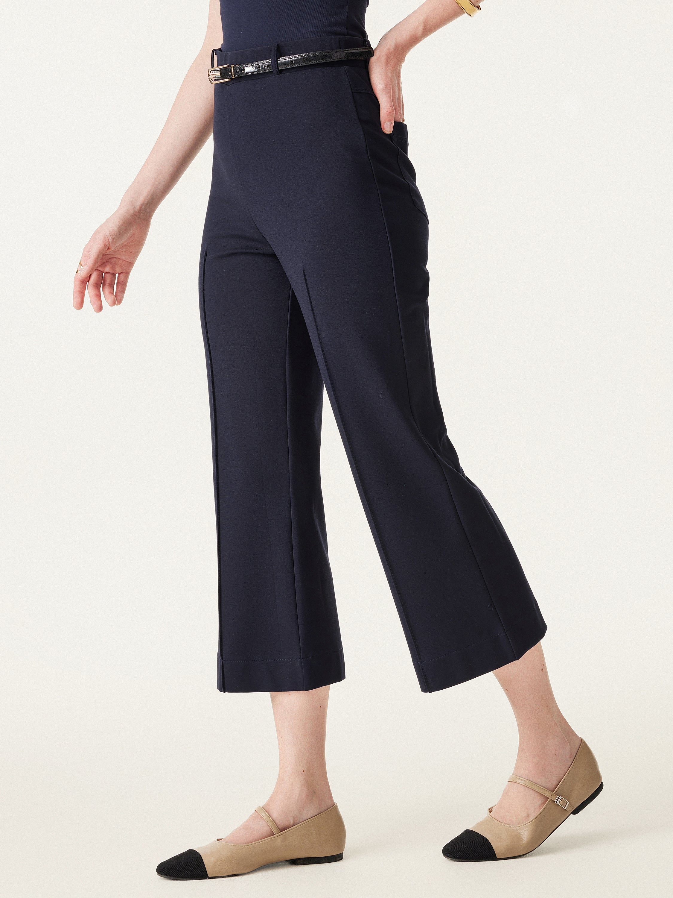 Mid Rise Cropped Pull-on Pant Mid Rise Cropped Pull-on Pant