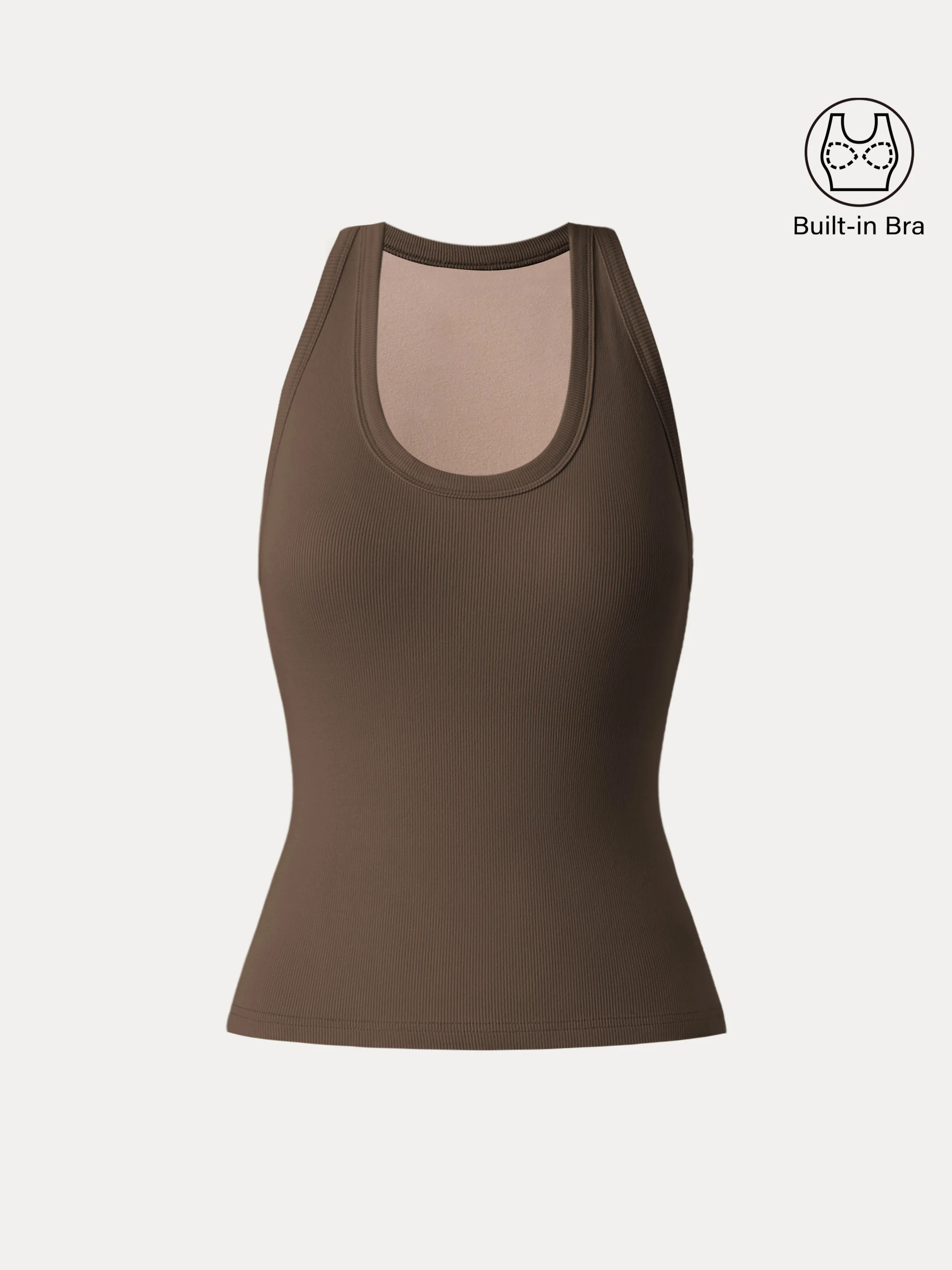 Stretch Cotton U-neck Racer Back Brami Tank Stretch Cotton U-neck Racer Back Brami Tank