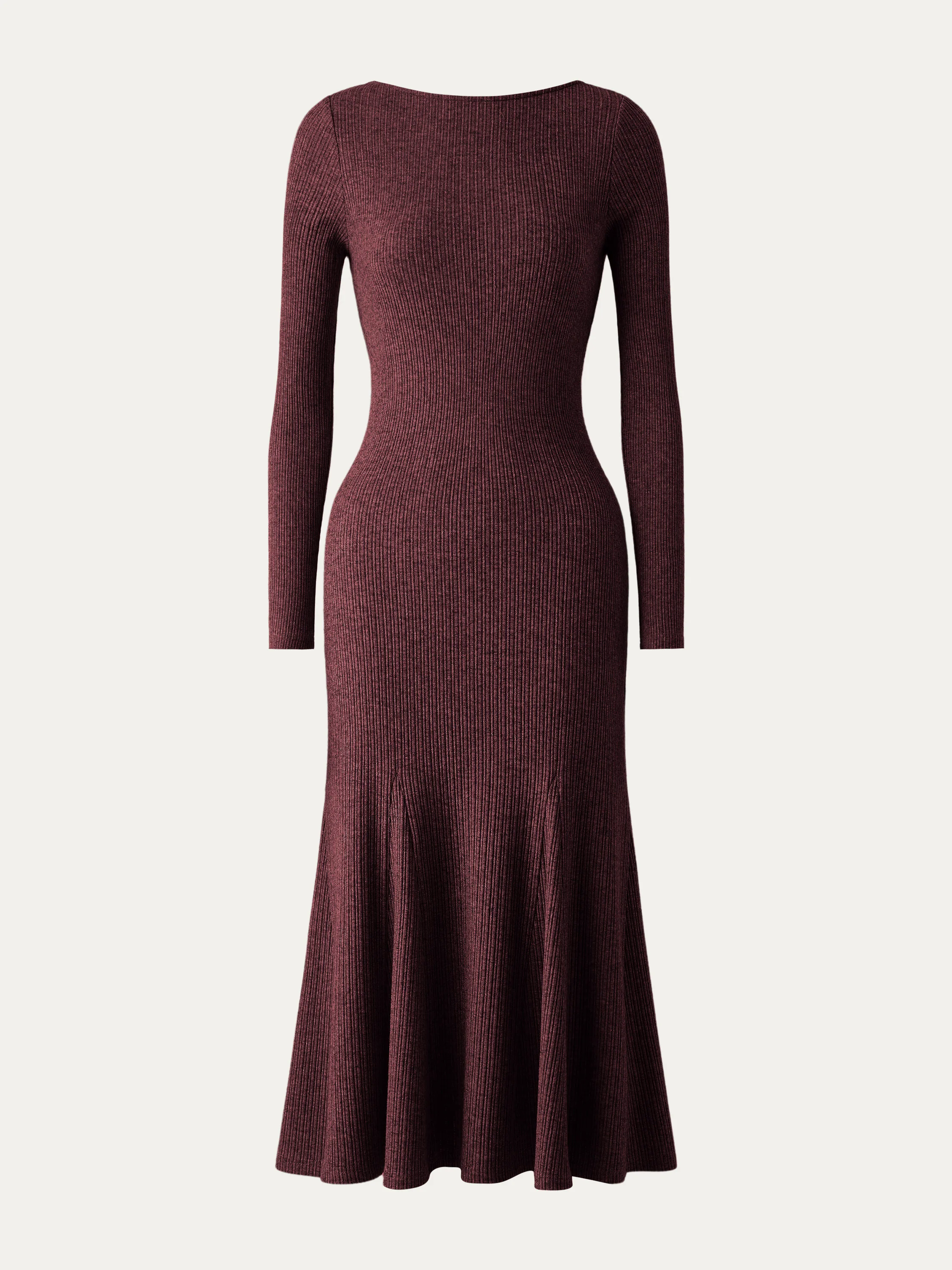 Boatneck Flare Midi Dress Boatneck Flare Midi Dress