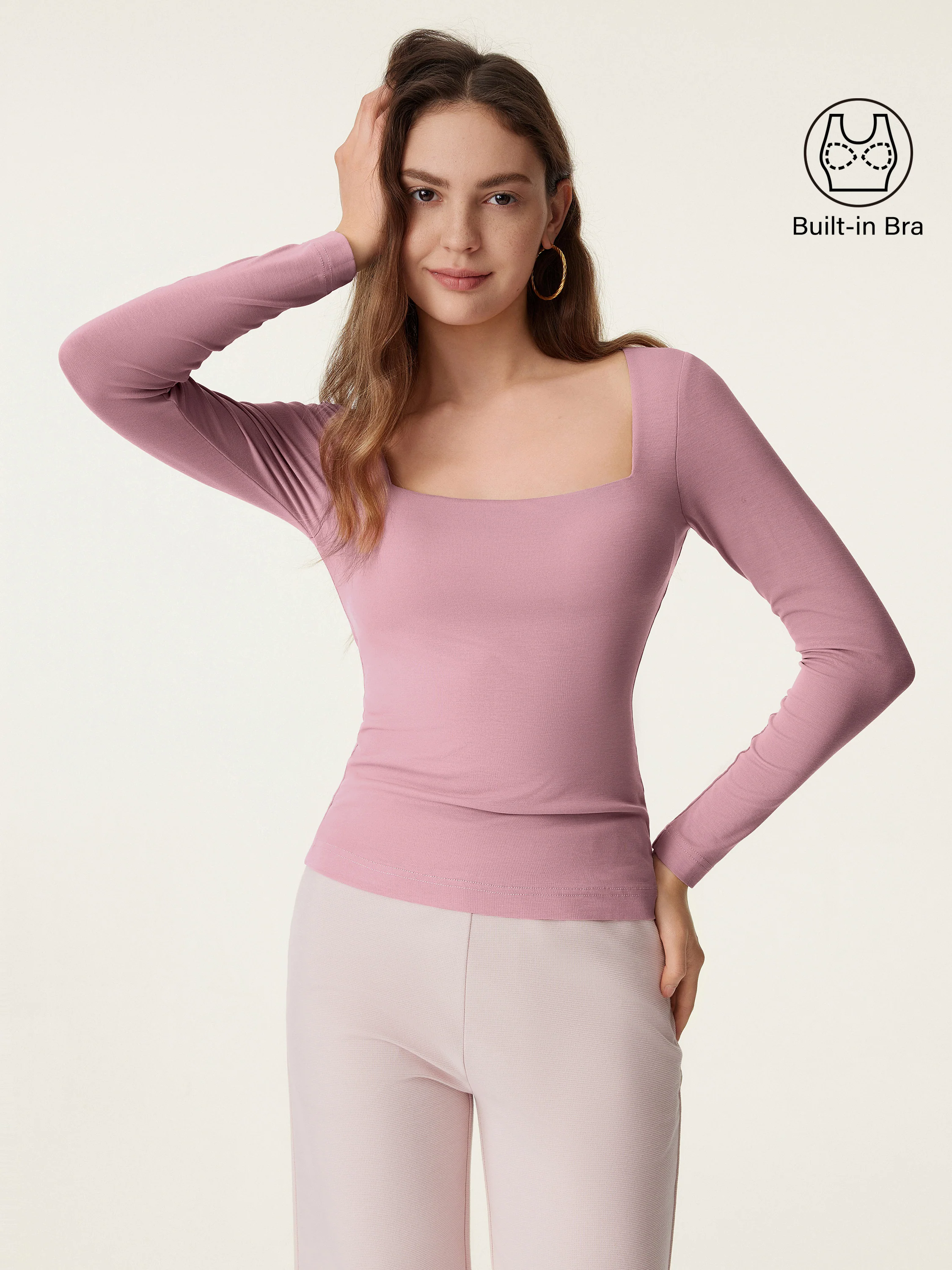 Square Neck Long Sleeve New Airy Brami Square Neck Long Sleeve New Airy Brami