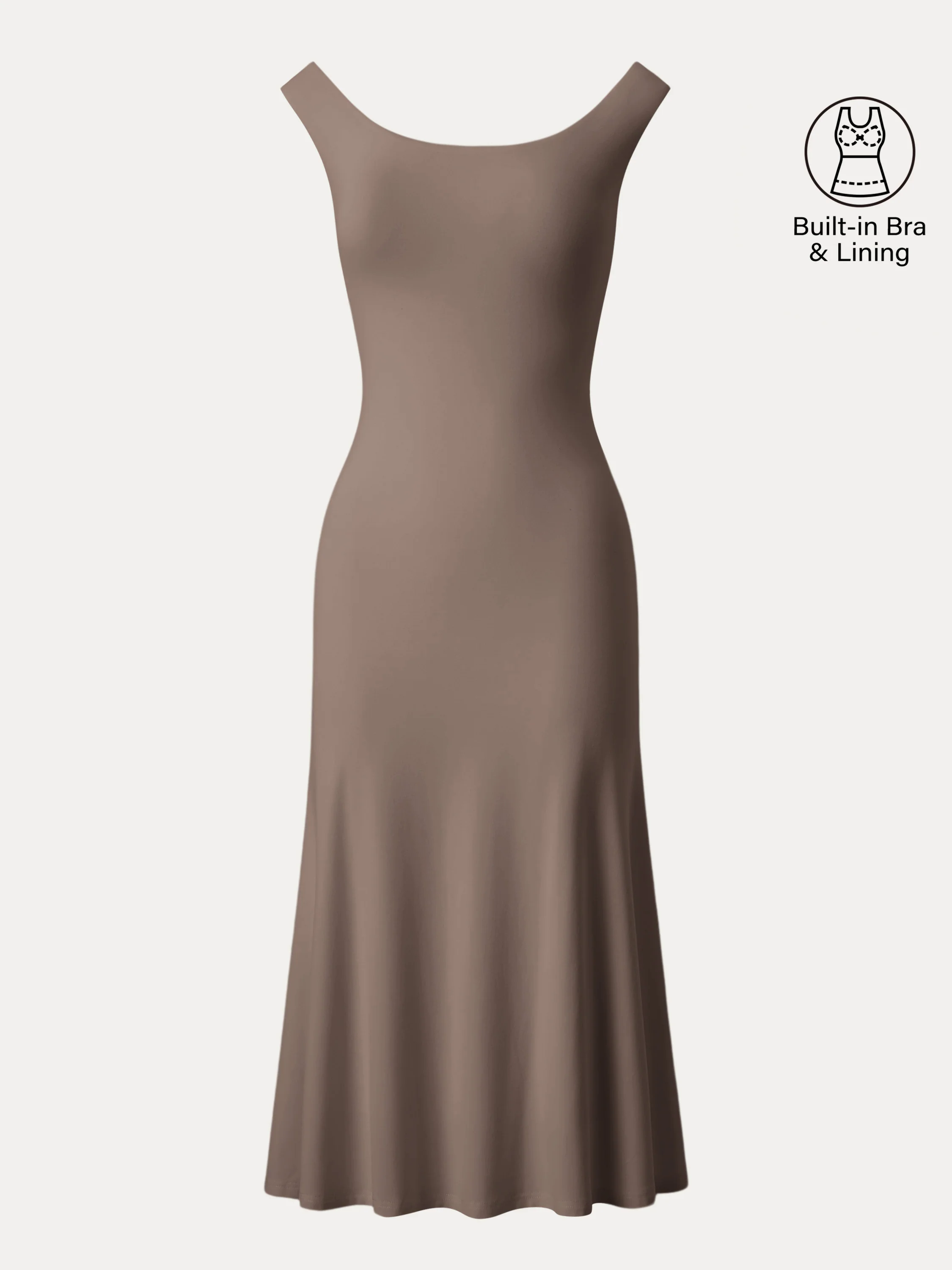 Scoop Neck Midi Low Back Brami Dress Scoop Neck Midi Low Back Brami Dress