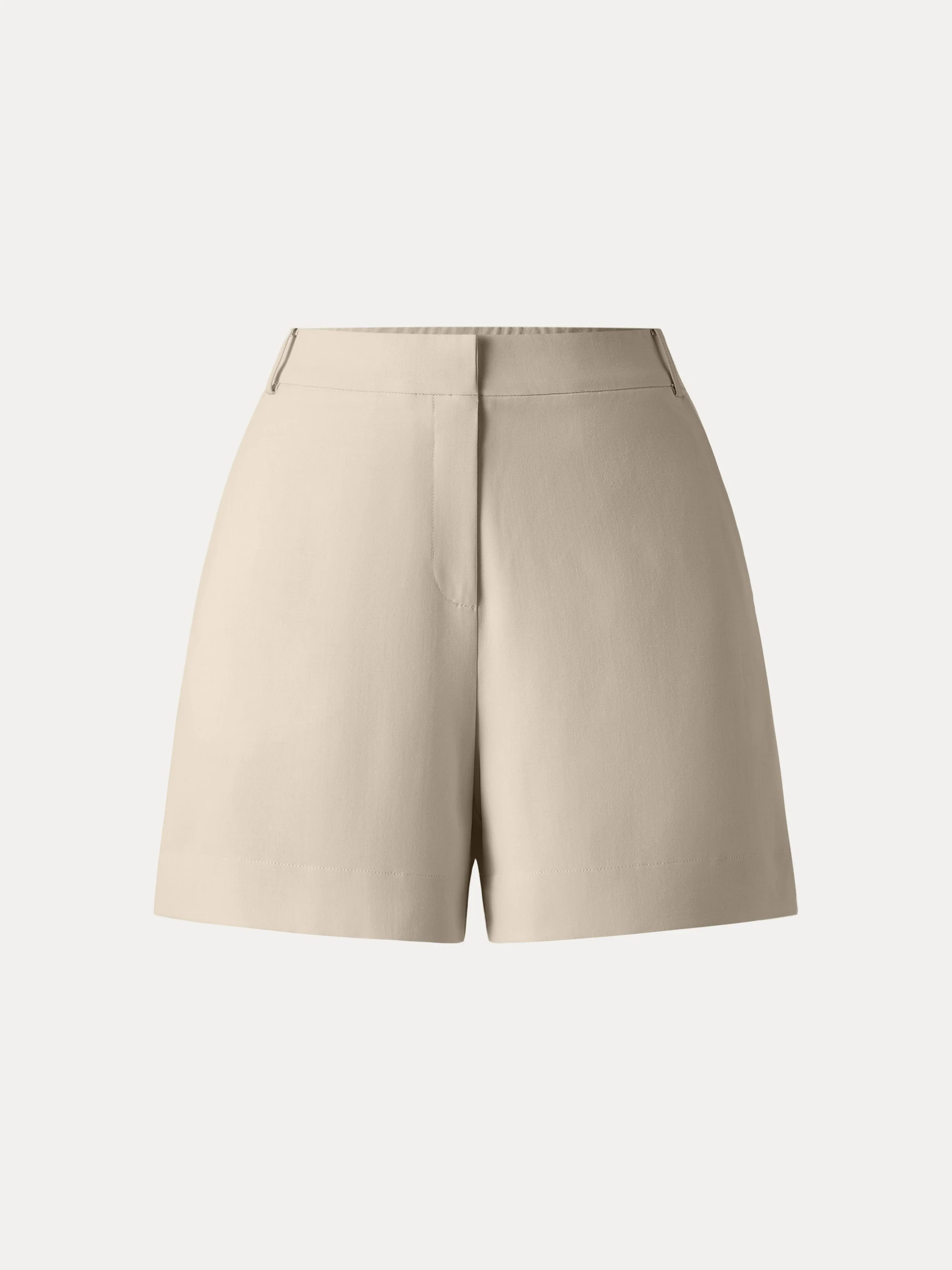 Mid Rise Fly-front Easy Shorts with Pockets Mid Rise Fly-front Easy Shorts with Pockets