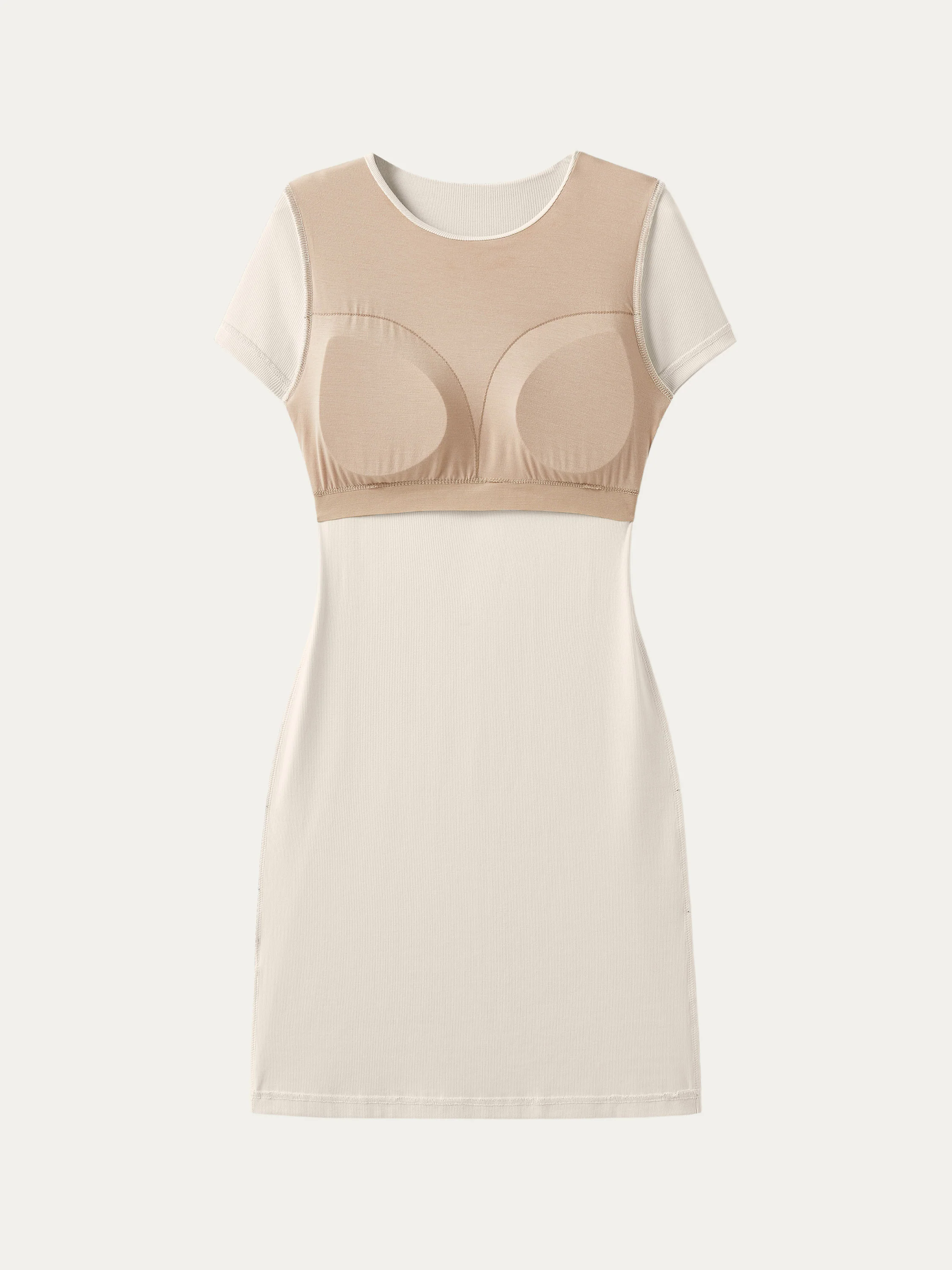 Crewneck Cotton Short Sleeve New Airy Brami Dress Crewneck Cotton Short Sleeve New Airy Brami Dress