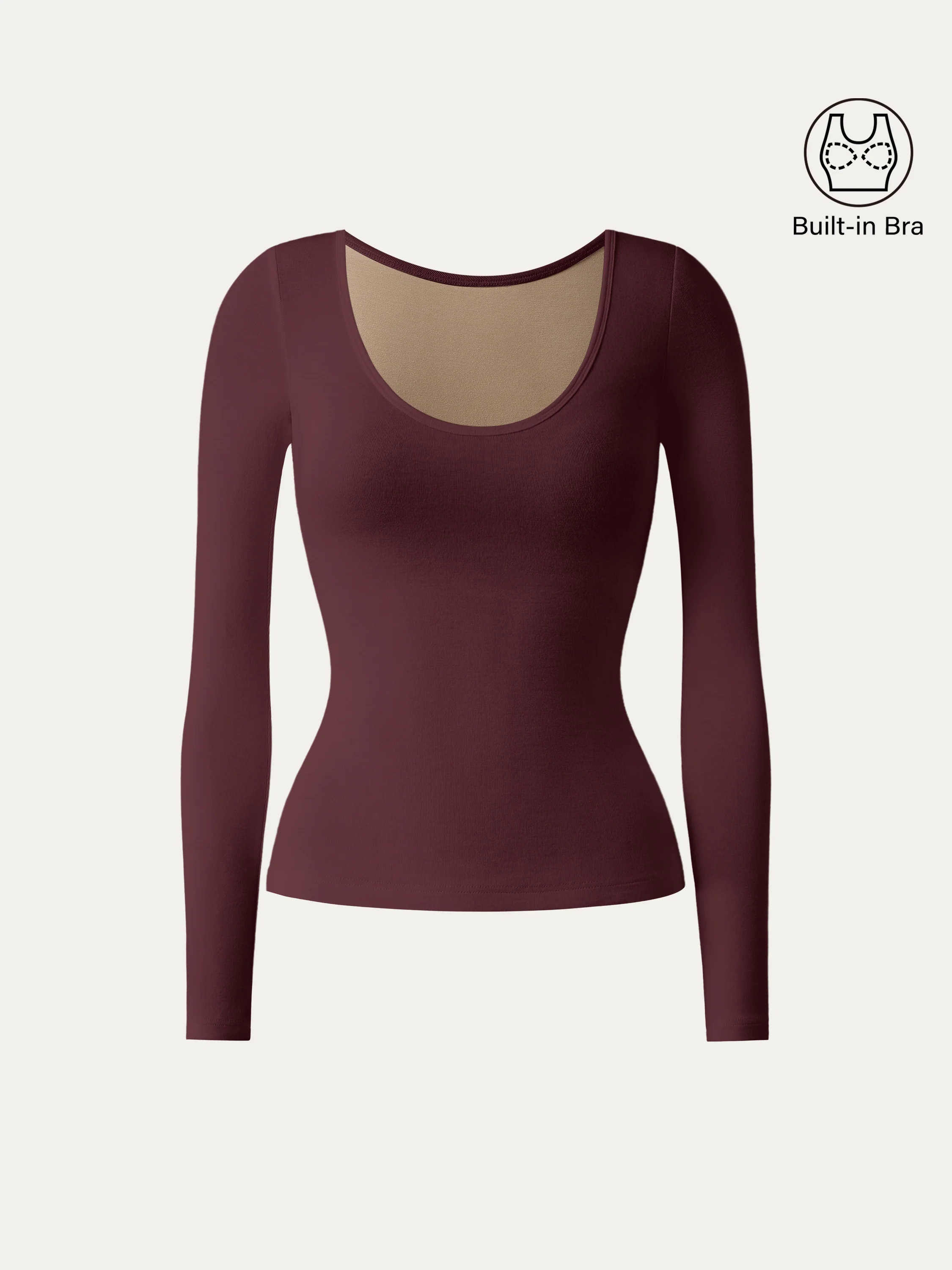 Scoop Neck Long Sleeve New Airy Brami Scoop Neck Long Sleeve New Airy Brami